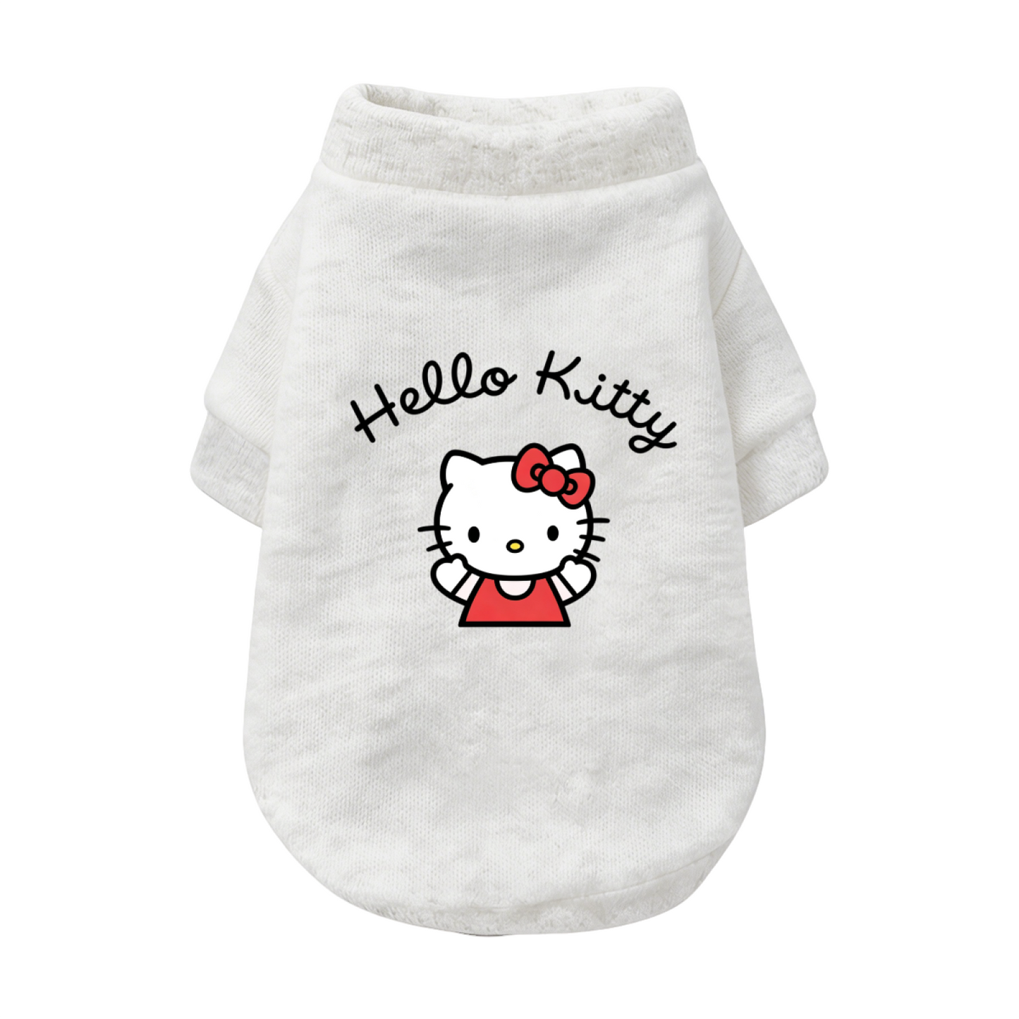 Minimalist Hello Kitty Letter Print Pet Sweater, Classic Cute Cat Pet Outfit