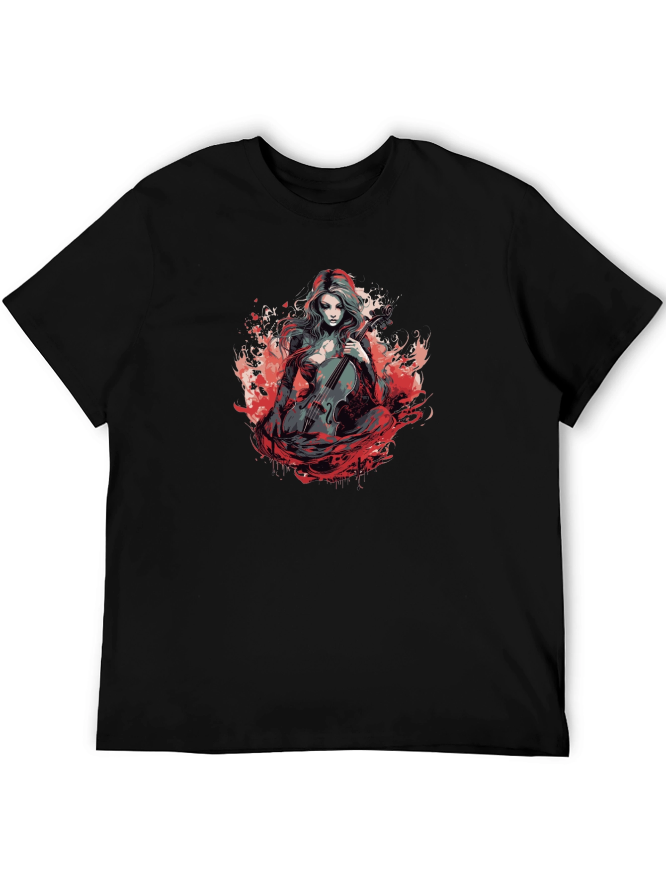 Dark Cello Player Graphic Tee