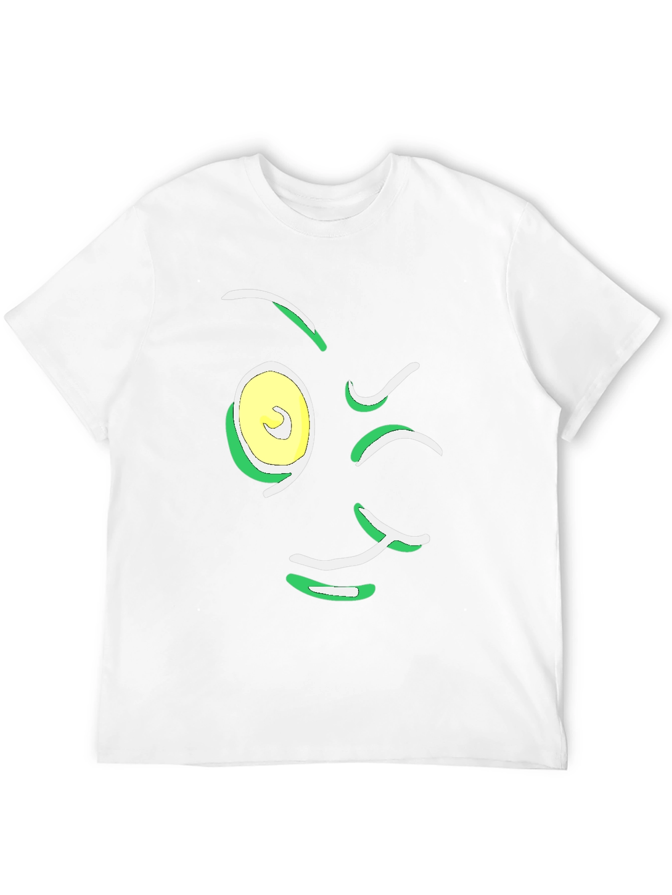 Winking Face Graphic Tee - Black Cotton