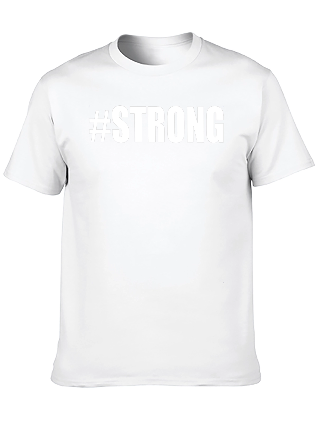 #Strong Graphic Print Crew Neck T-Shirt