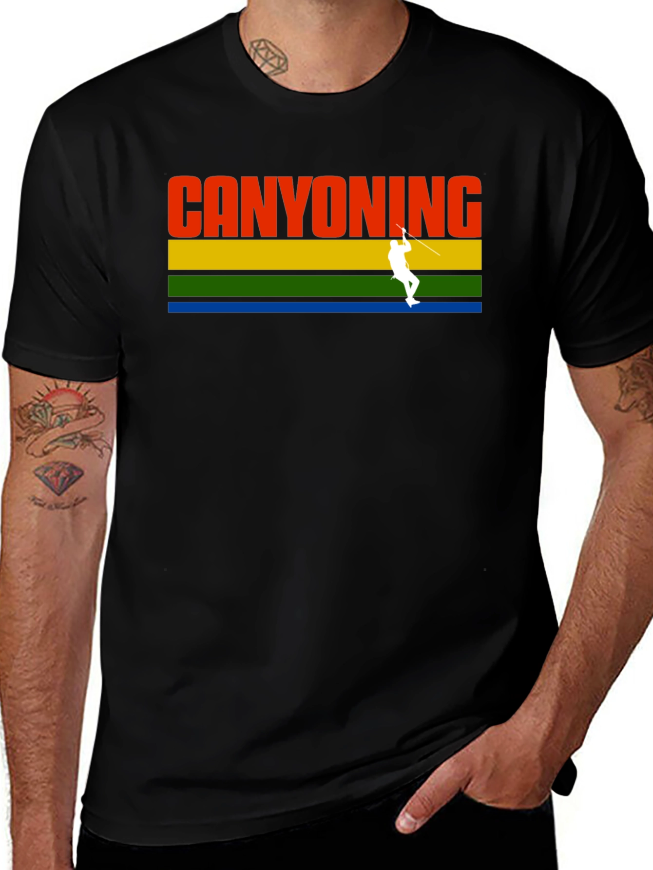 Canyoning Adventure T-Shirt - Black