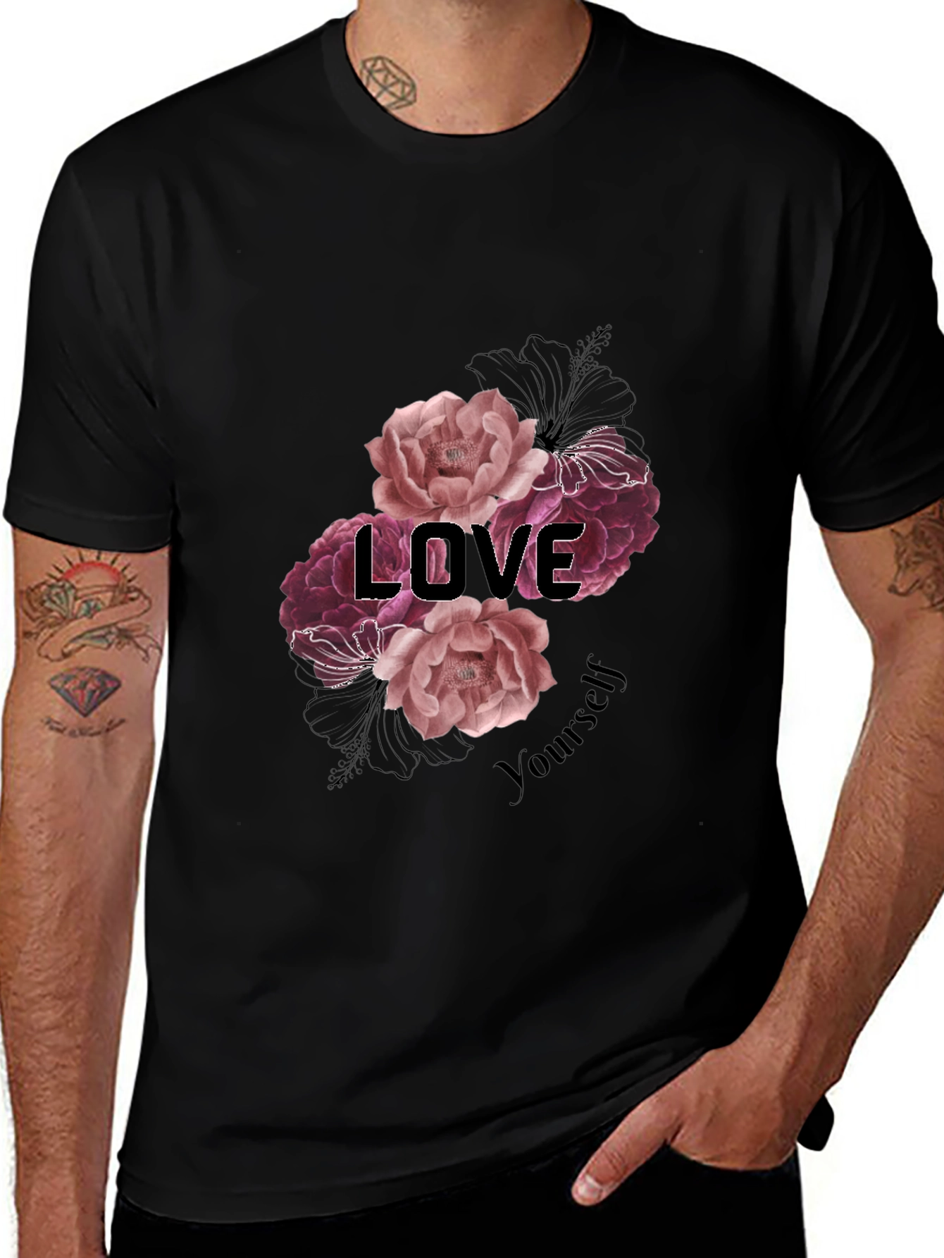 Love Yourself Floral Graphic Tee