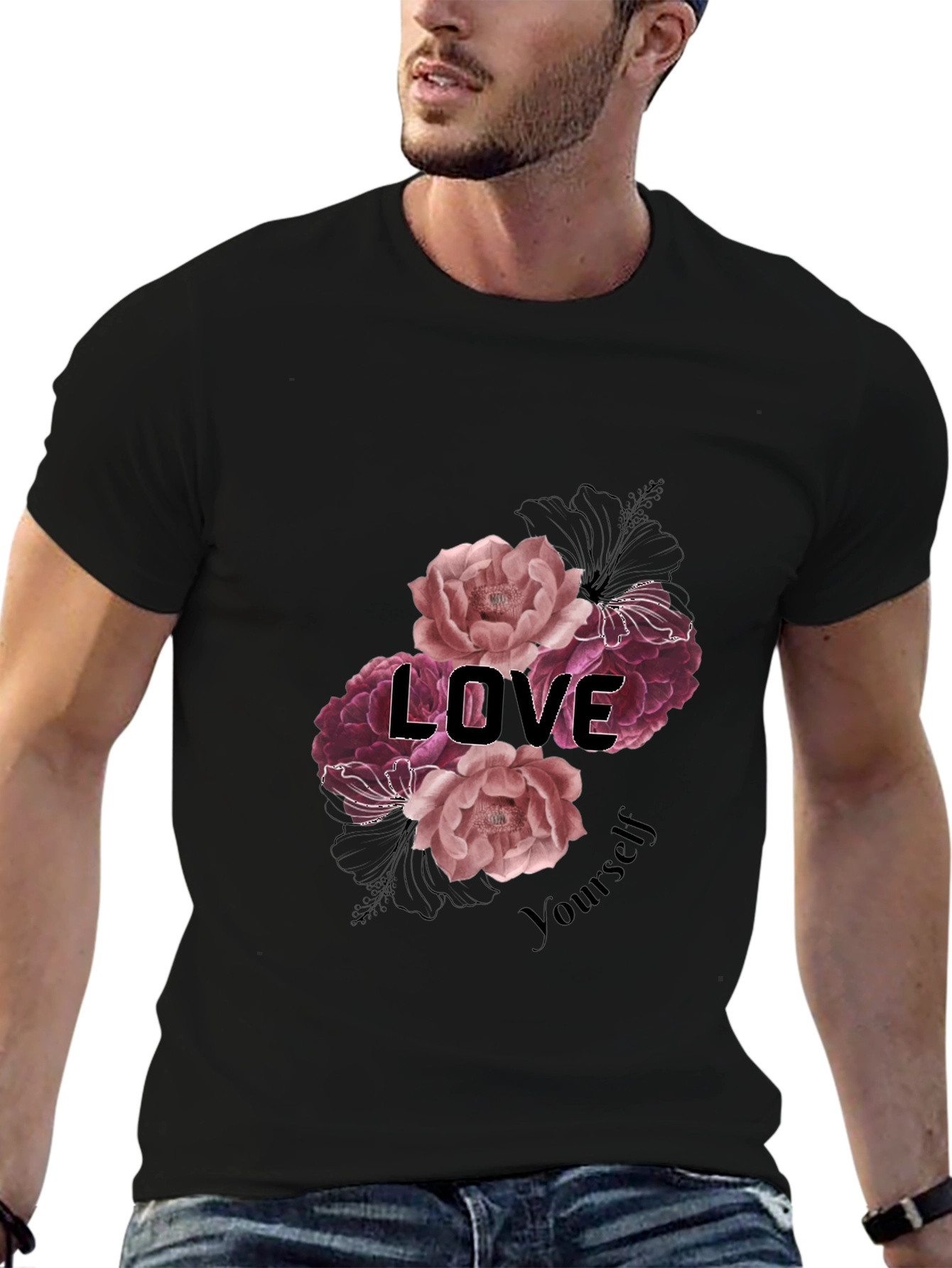 Love Yourself Floral Graphic Tee