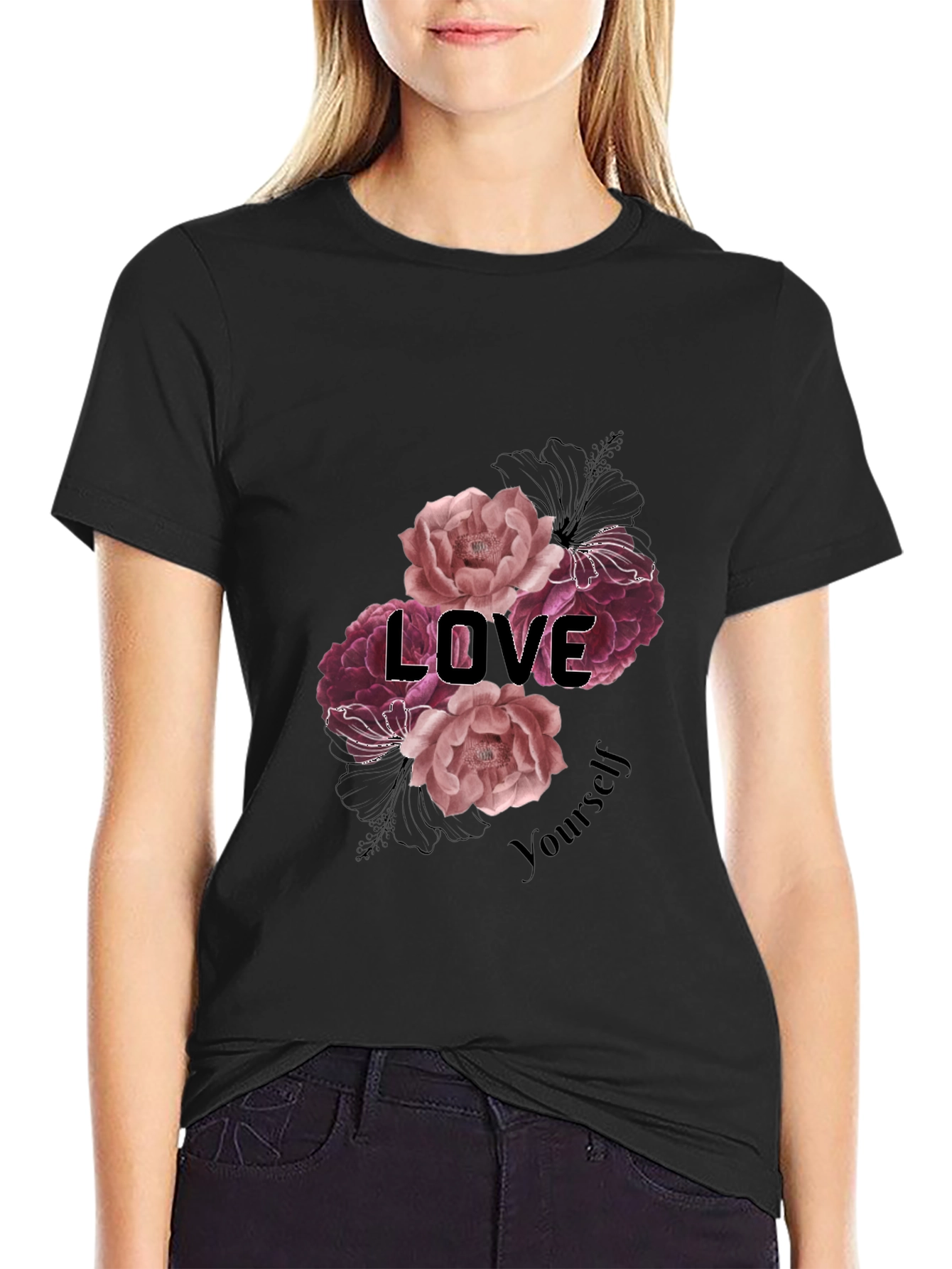 Love Yourself Floral Graphic Tee