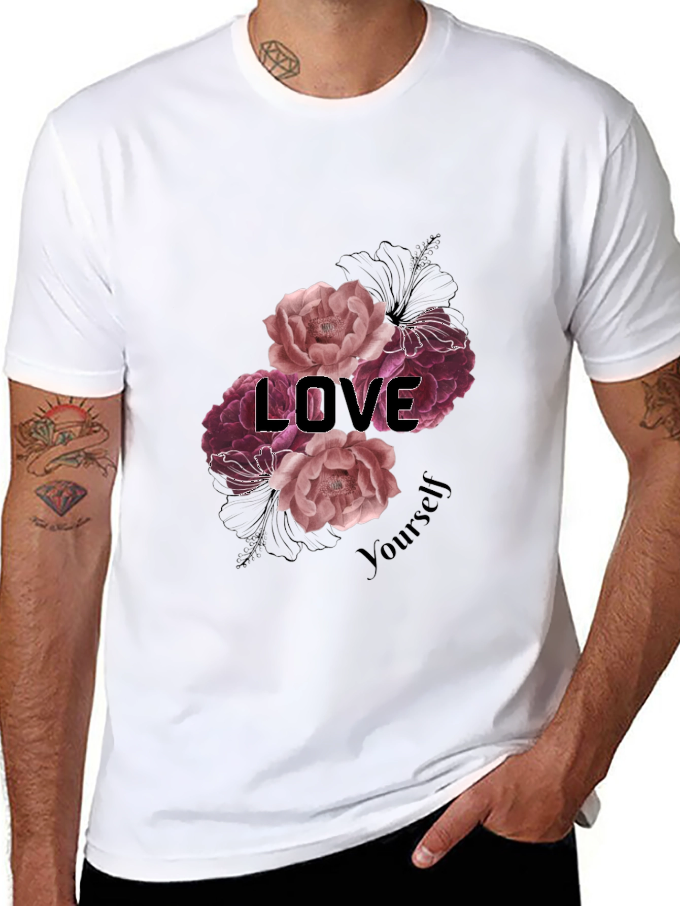 Love Yourself Floral Graphic Tee