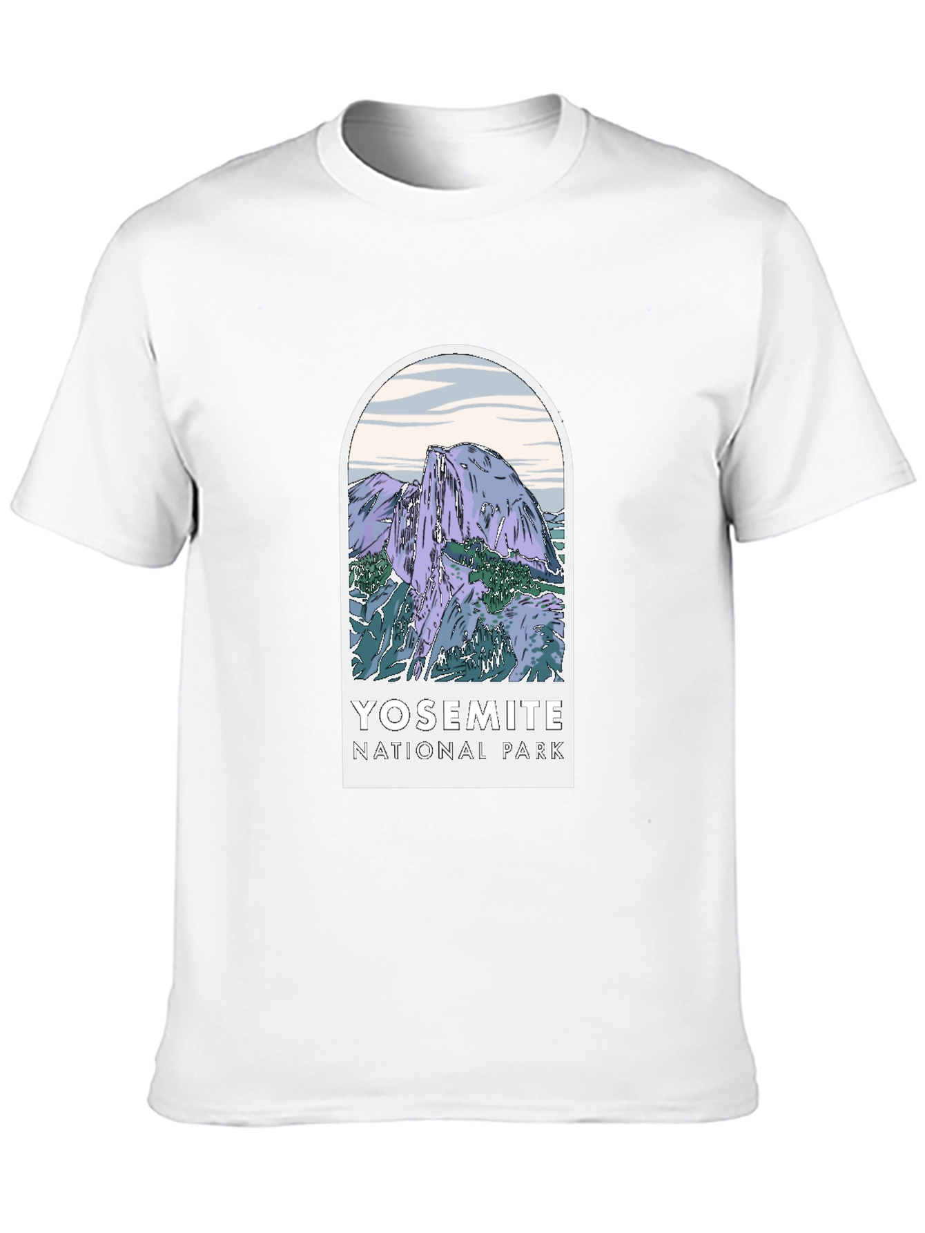 Yosemite National Park Graphic Tee - Black Cotton