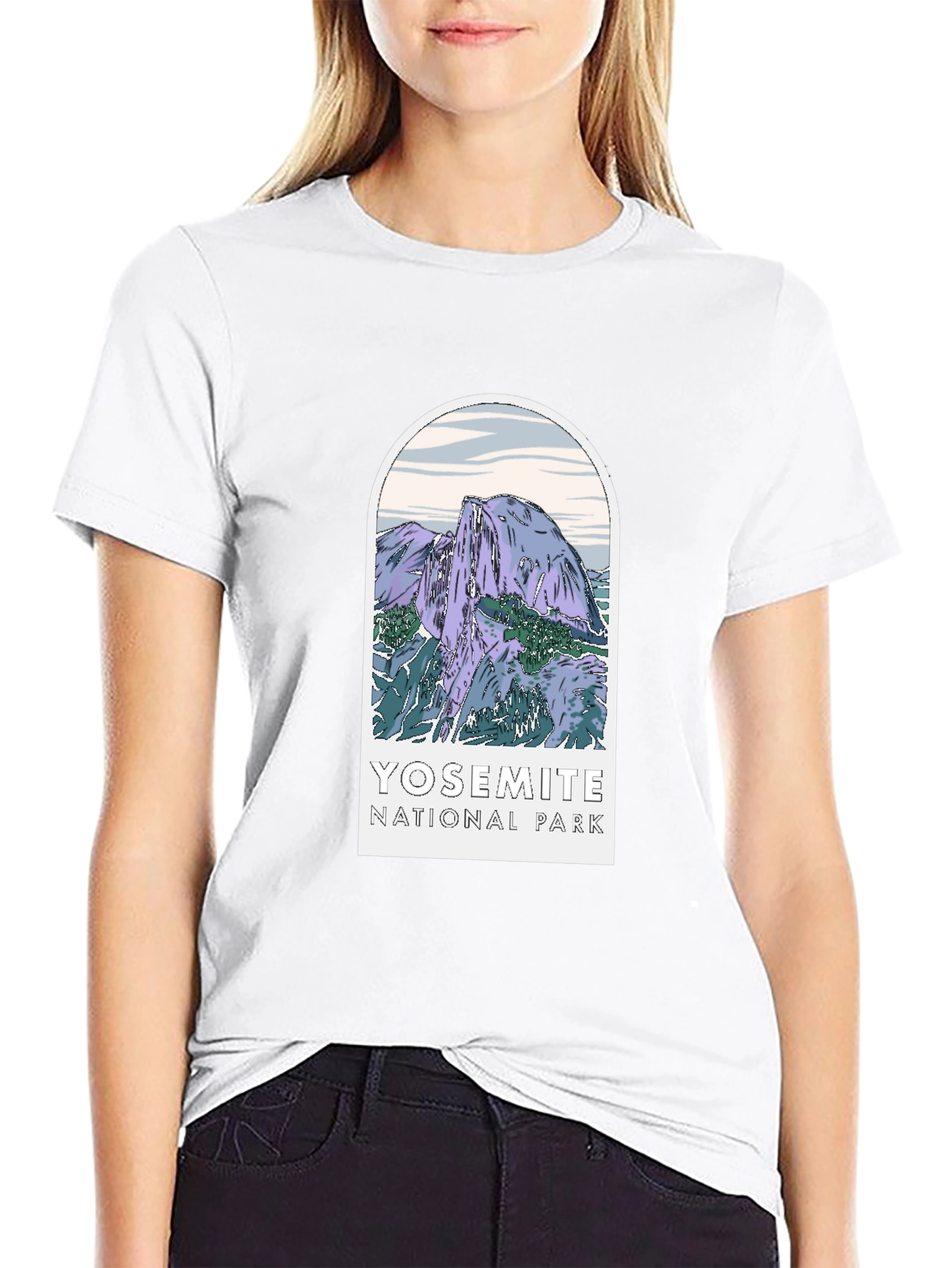 Yosemite National Park Graphic Tee - Black Cotton