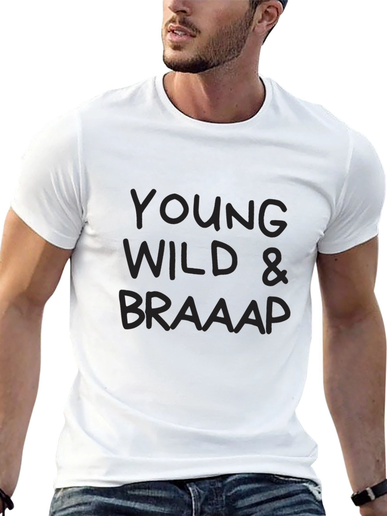 Young Wild & Braaap Black Graphic Tee
