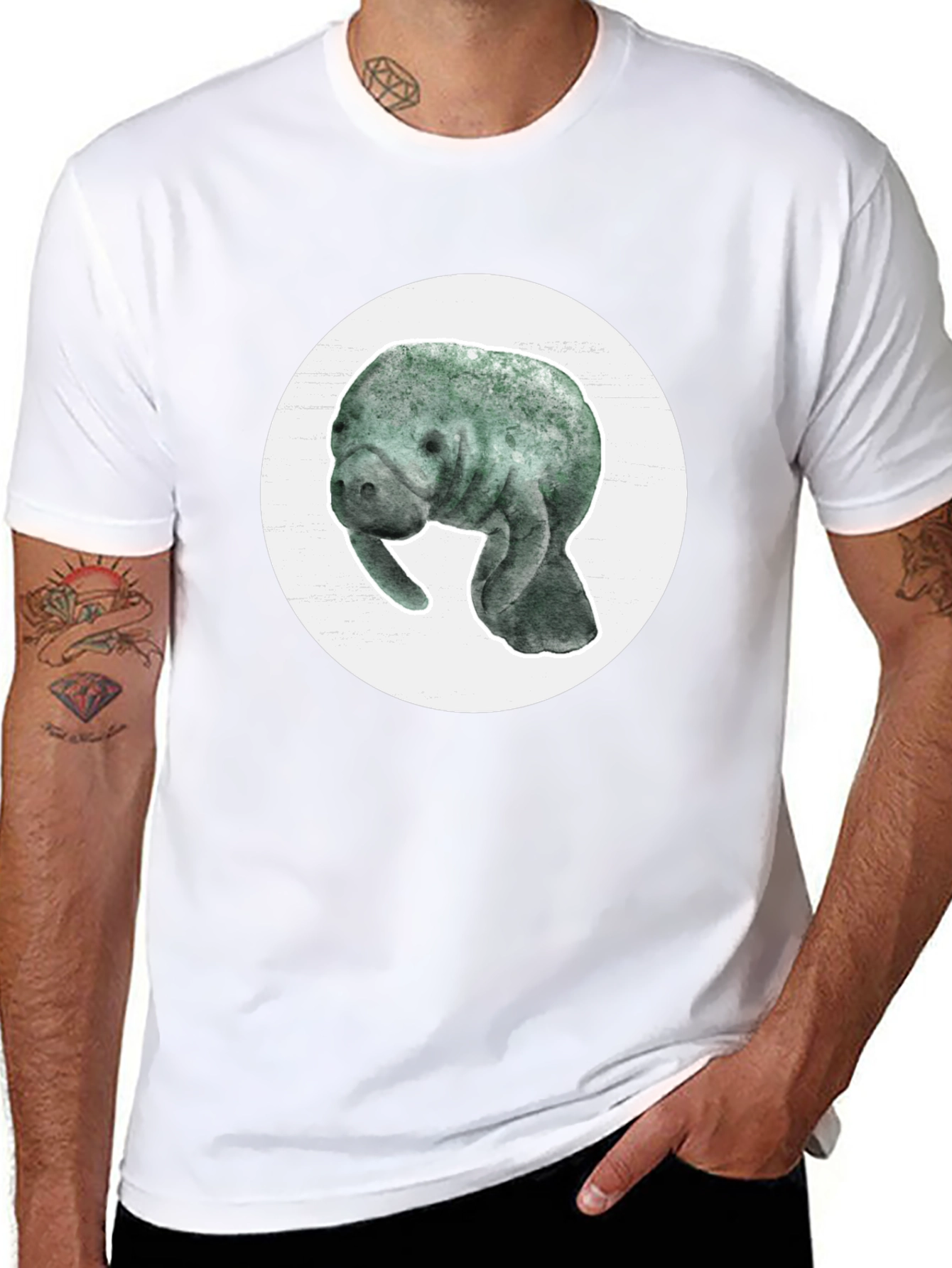Manatee Graphic Tee - Soft Cotton Blend