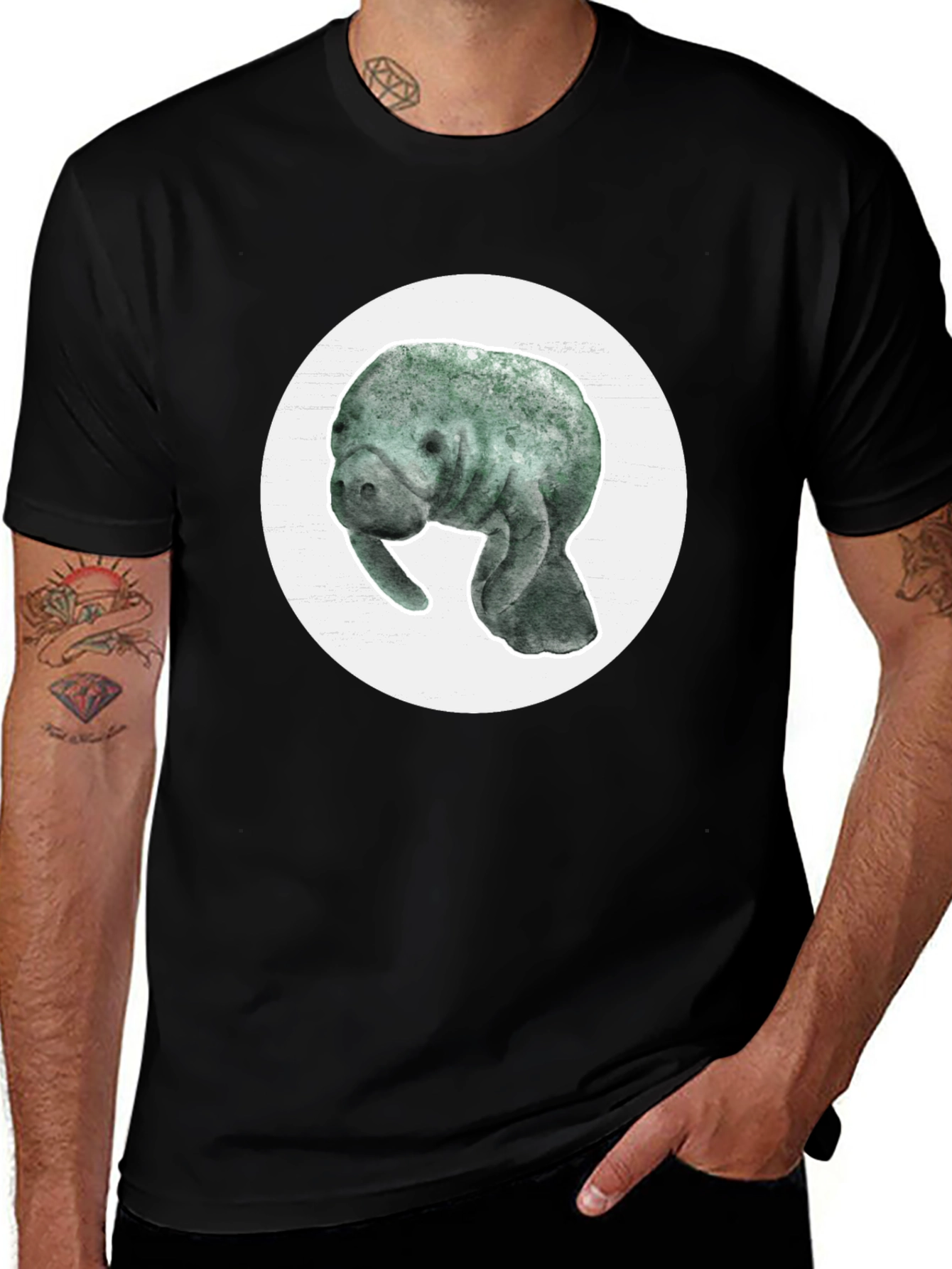 Manatee Graphic Tee - Soft Cotton Blend