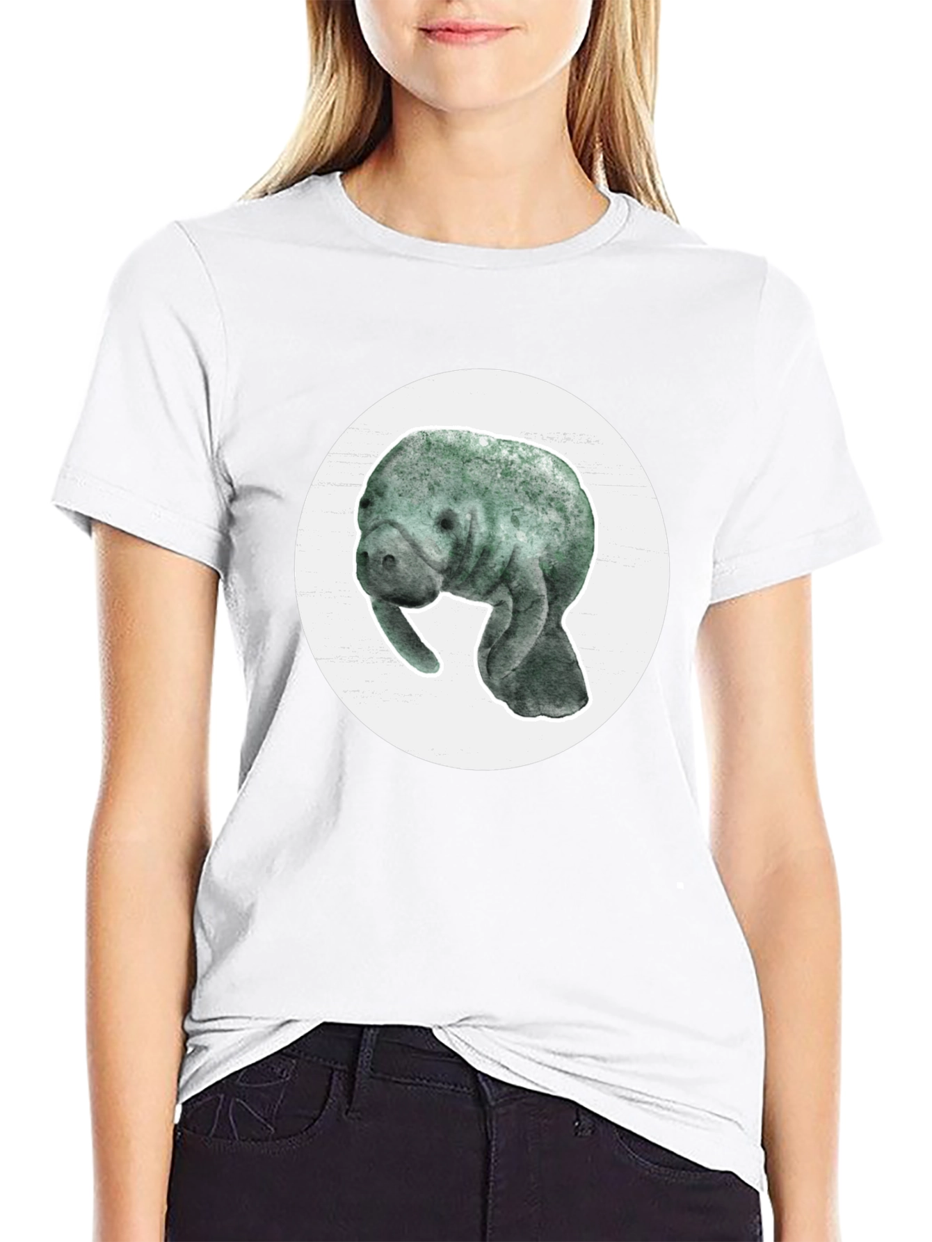 Manatee Graphic Tee - Soft Cotton Blend