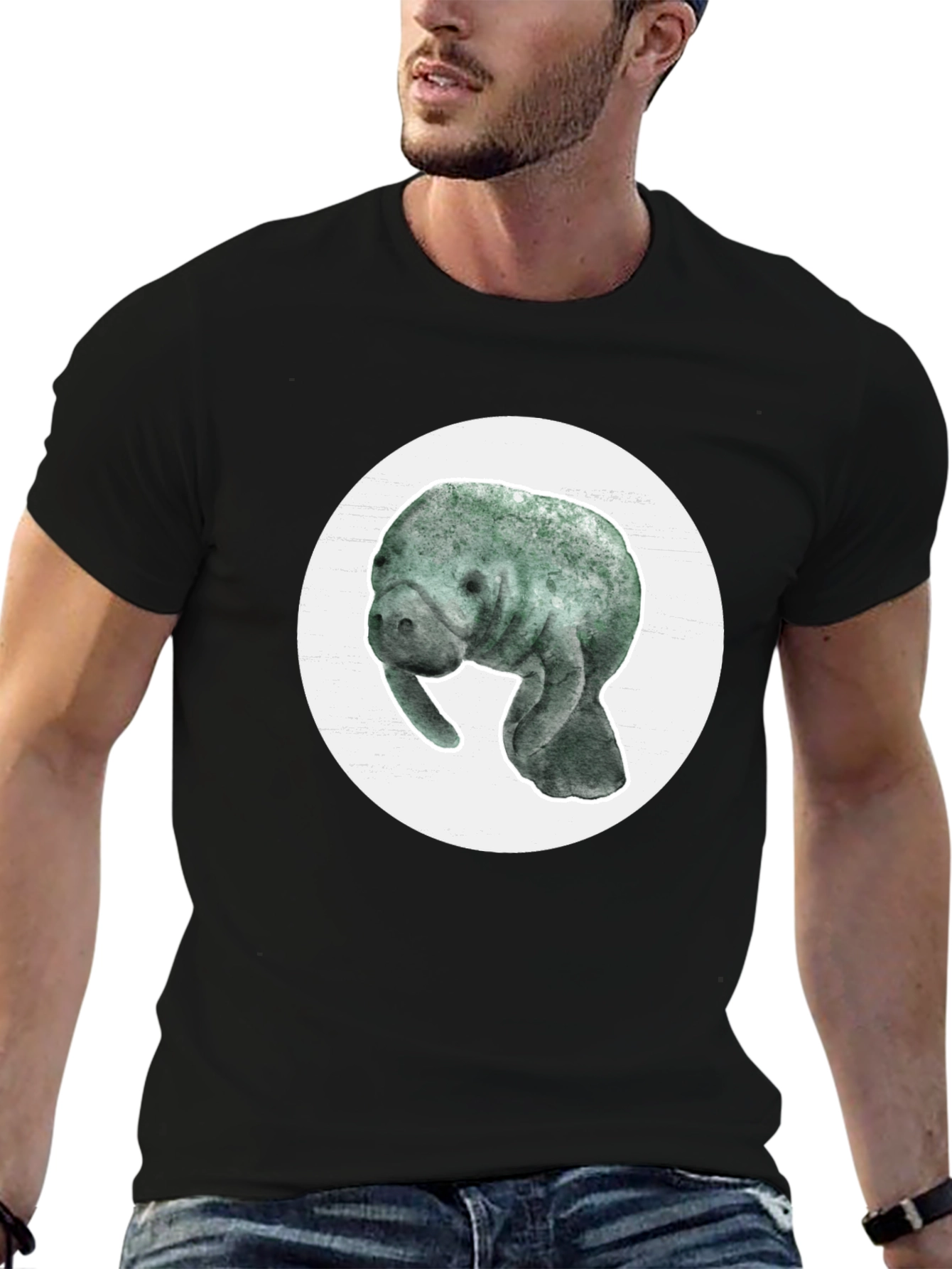 Manatee Graphic Tee - Soft Cotton Blend