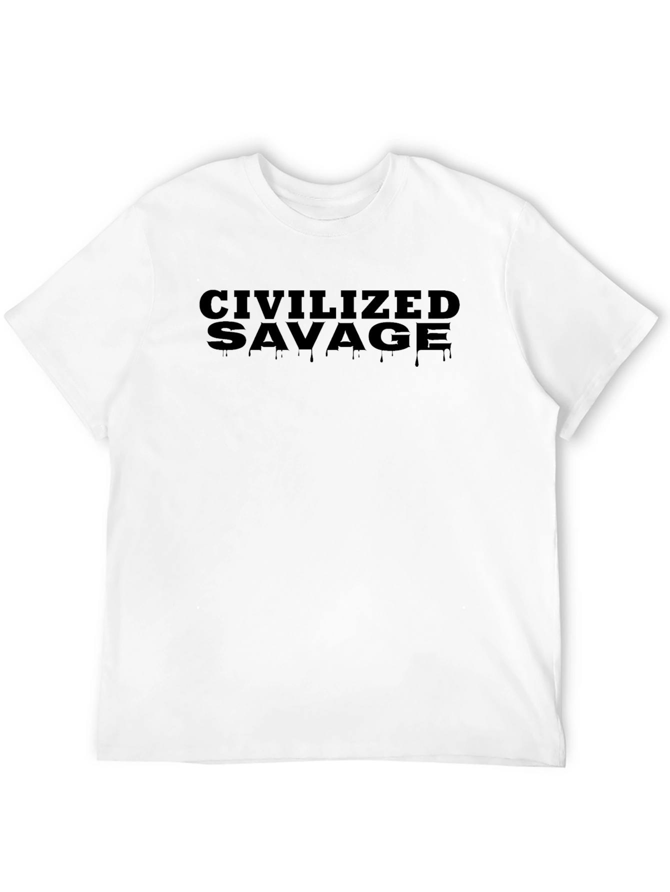 Civilized Savage Black Graphic Tee - Stylish Mens T-Shirt