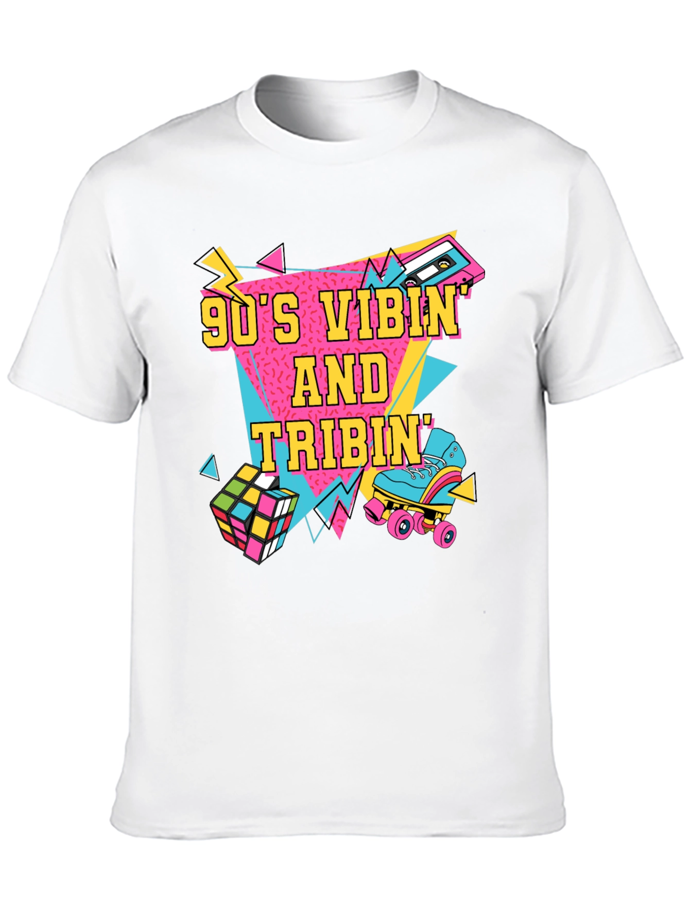 90s Vibin T-Shirt Retro Design Black