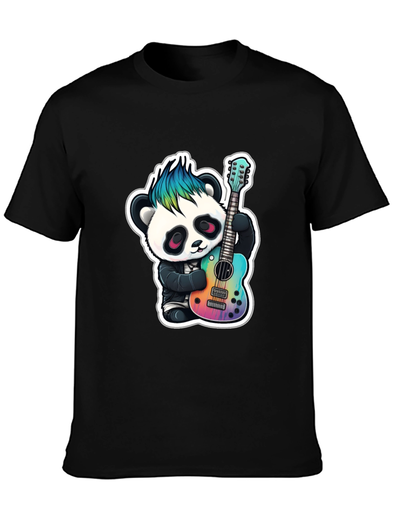 Punk Panda Guitarist T-Shirt - Cool & Unique Design