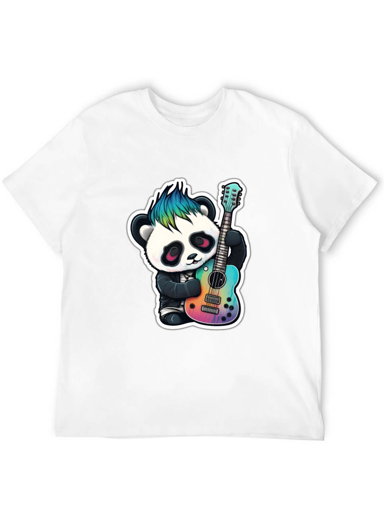 Punk Panda Guitarist T-Shirt - Cool & Unique Design