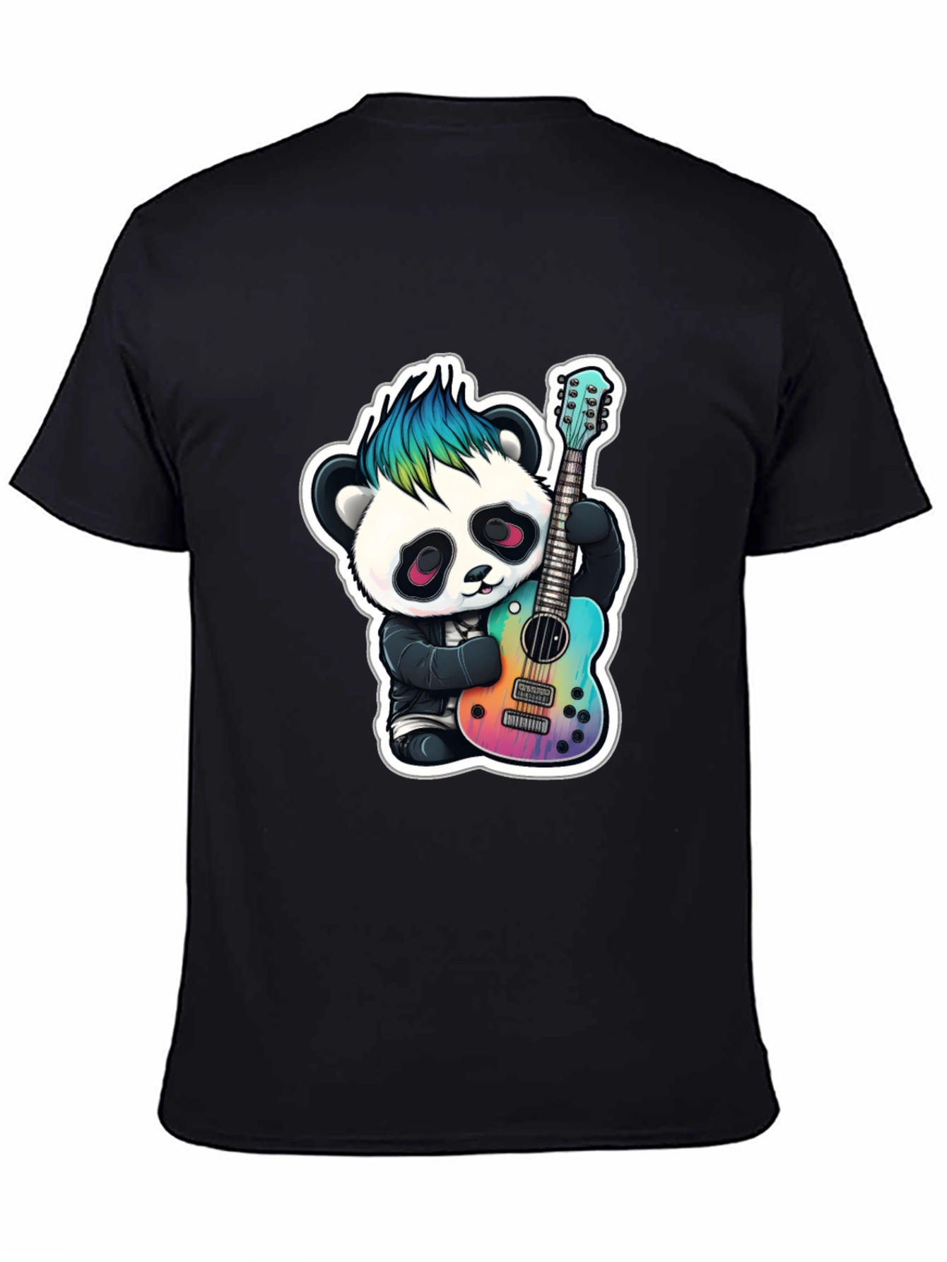Punk Panda Guitarist T-Shirt - Cool & Unique Design