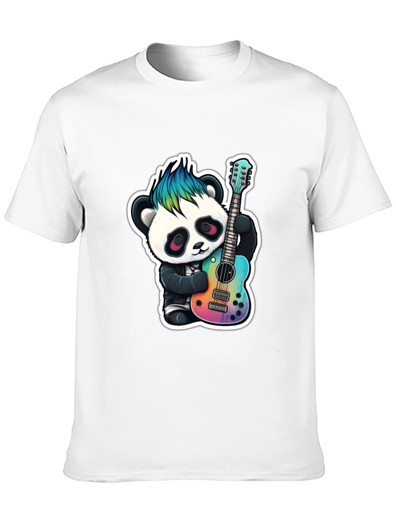 Punk Panda Guitarist T-Shirt - Cool & Unique Design