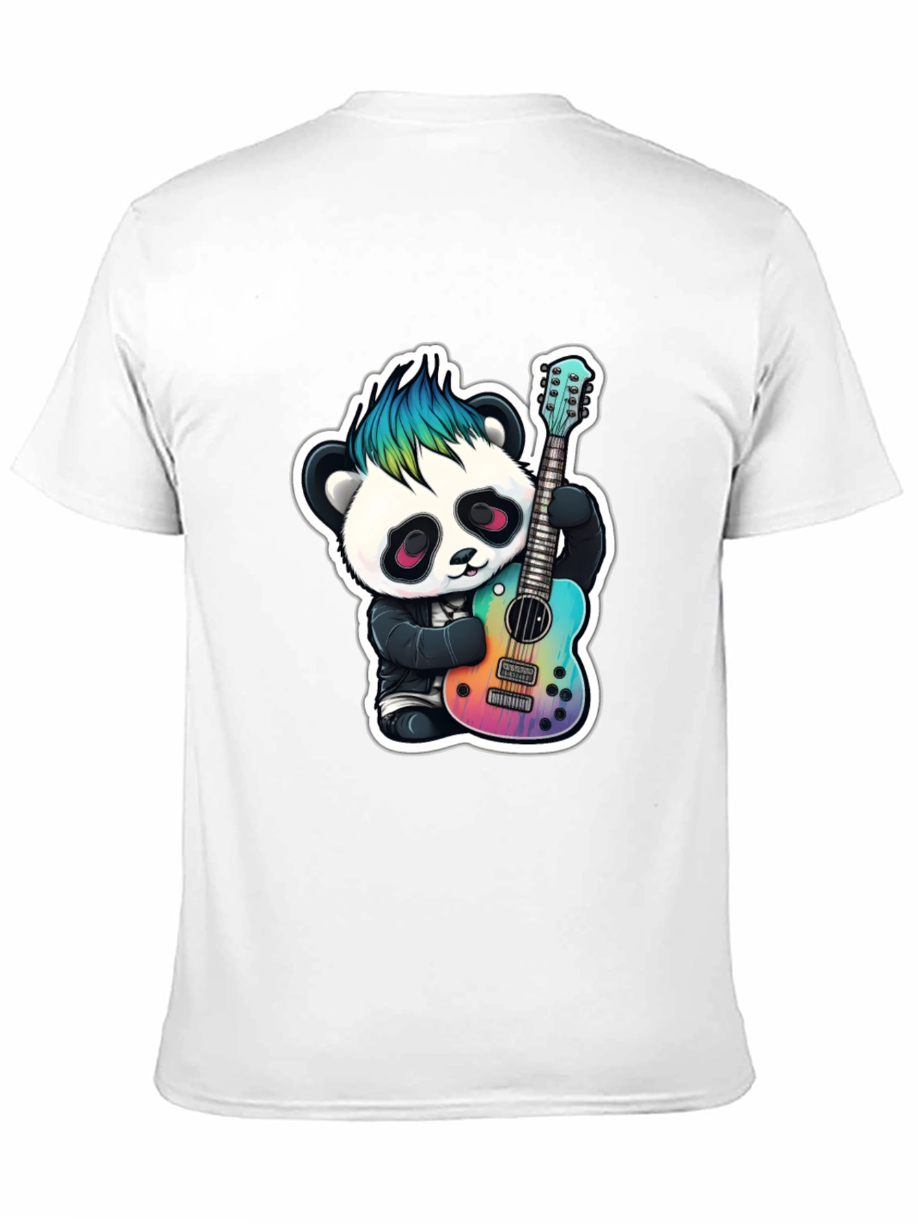 Punk Panda Guitarist T-Shirt - Cool & Unique Design