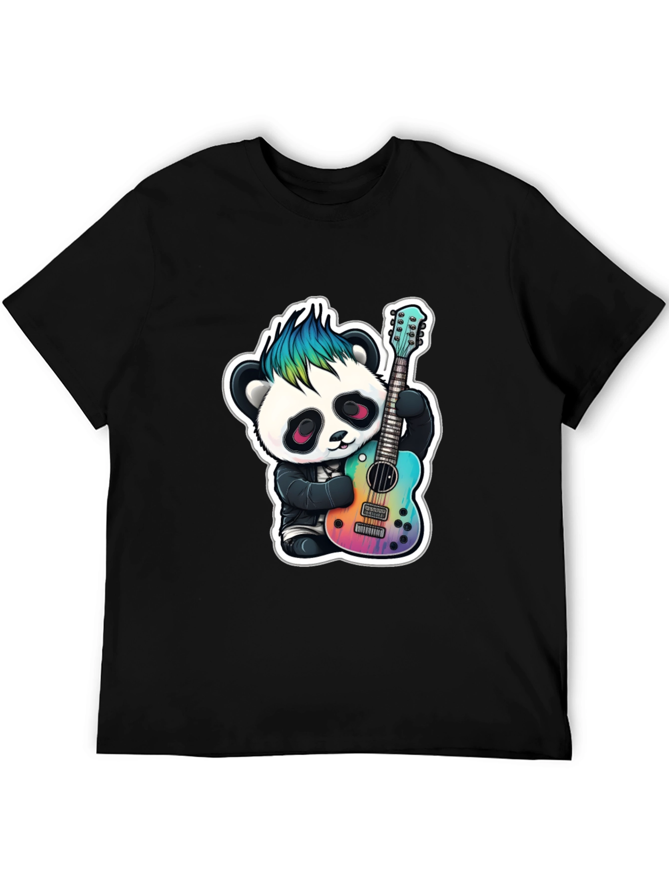 Punk Panda Guitarist T-Shirt - Cool & Unique Design