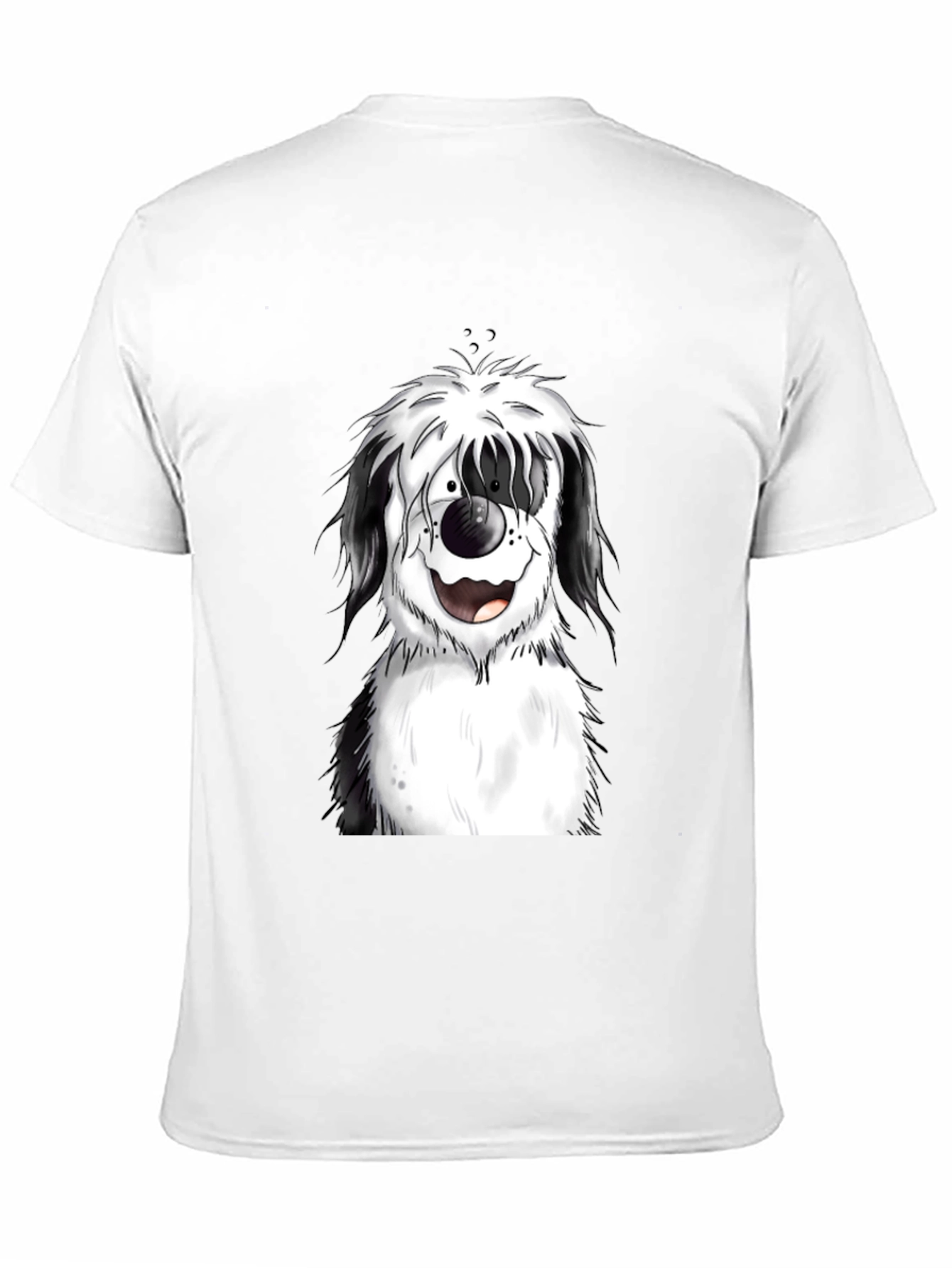 Dog Cartoon Graphic Black T-Shirt