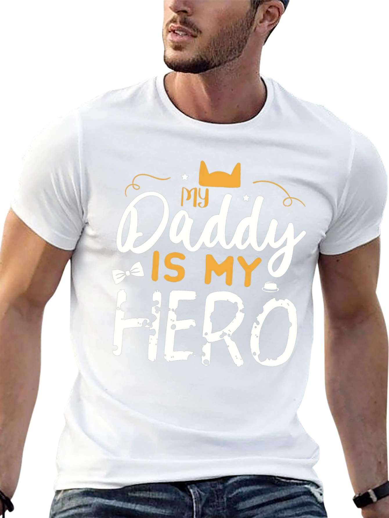 My Daddy is My Hero Black T-Shirt
