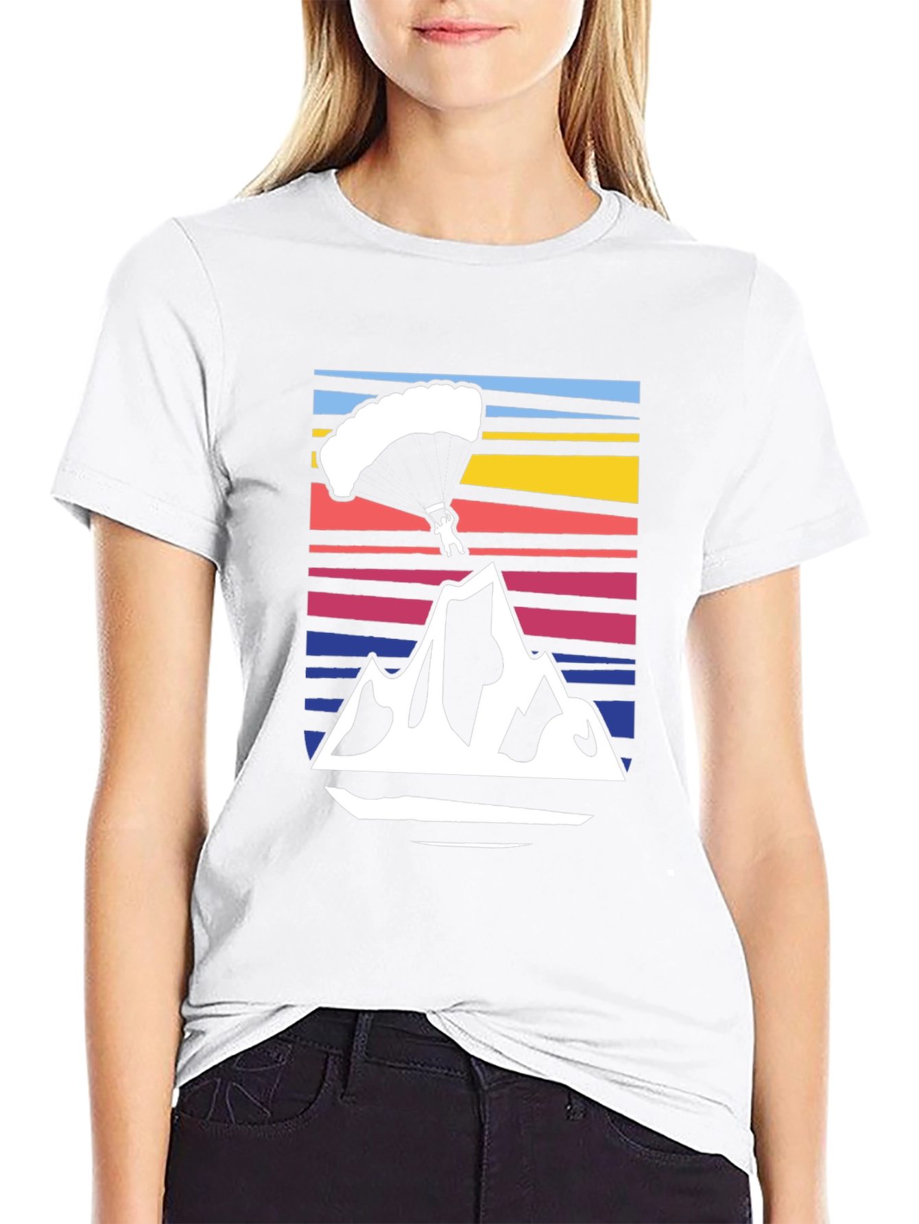 Mountain Parachute Graphic Tee - Black