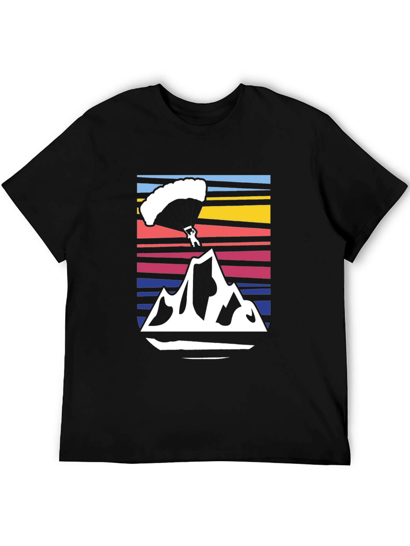 Mountain Parachute Graphic Tee - Black
