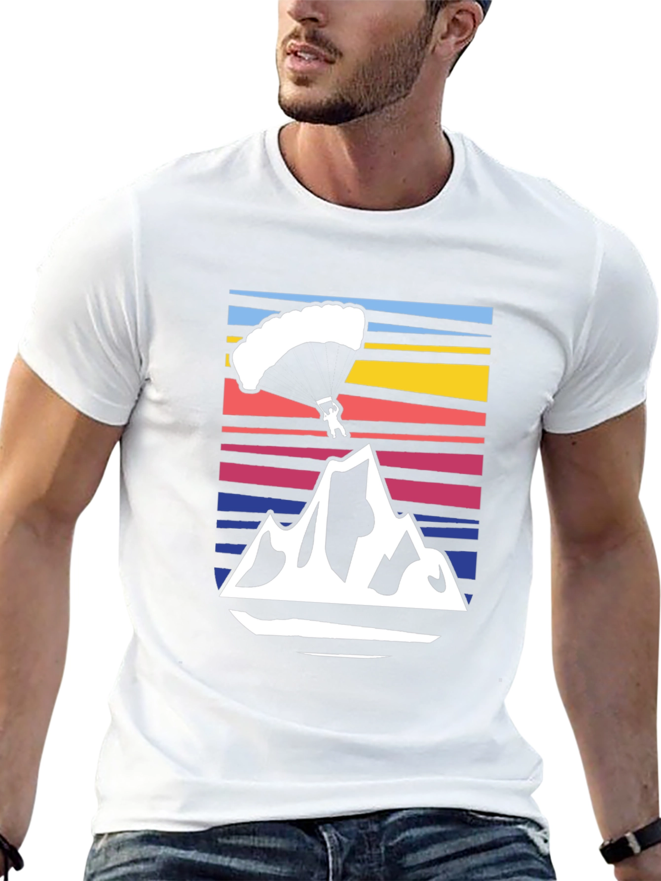 Mountain Parachute Graphic Tee - Black