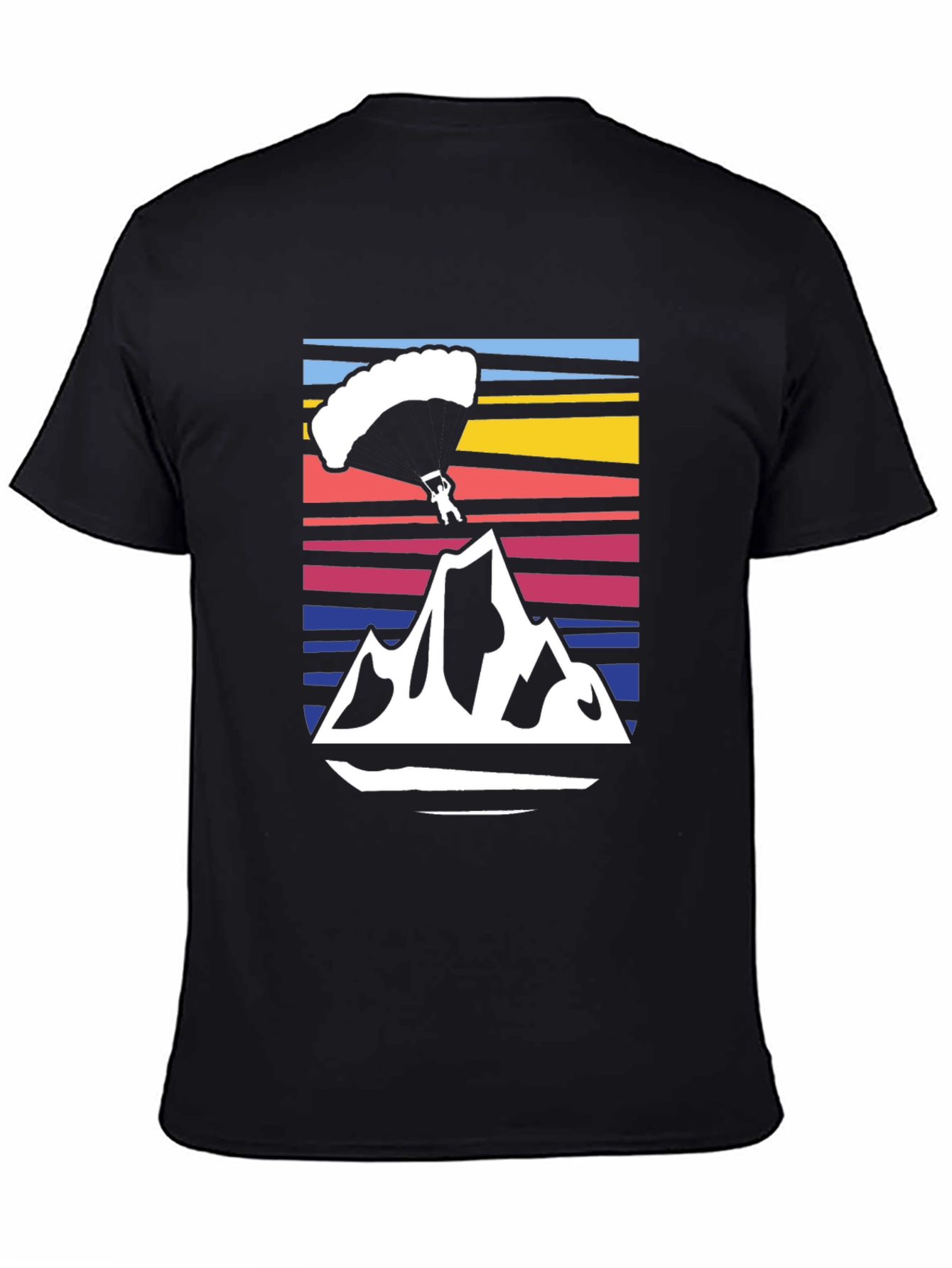 Mountain Parachute Graphic Tee - Black