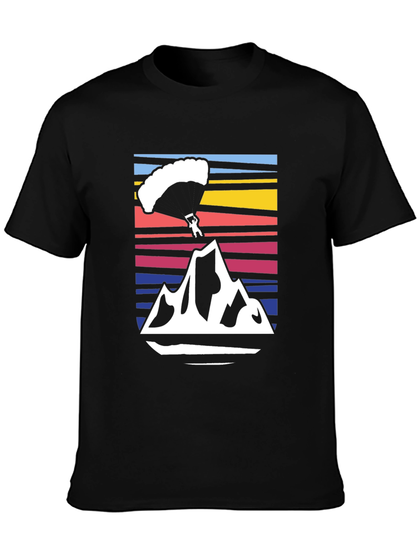 Mountain Parachute Graphic Tee - Black