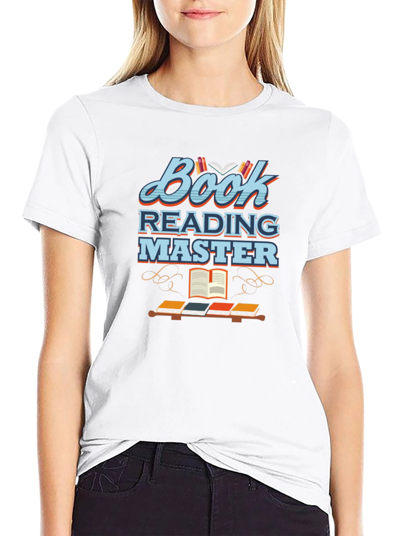 Book Reading Master Black T-Shirt