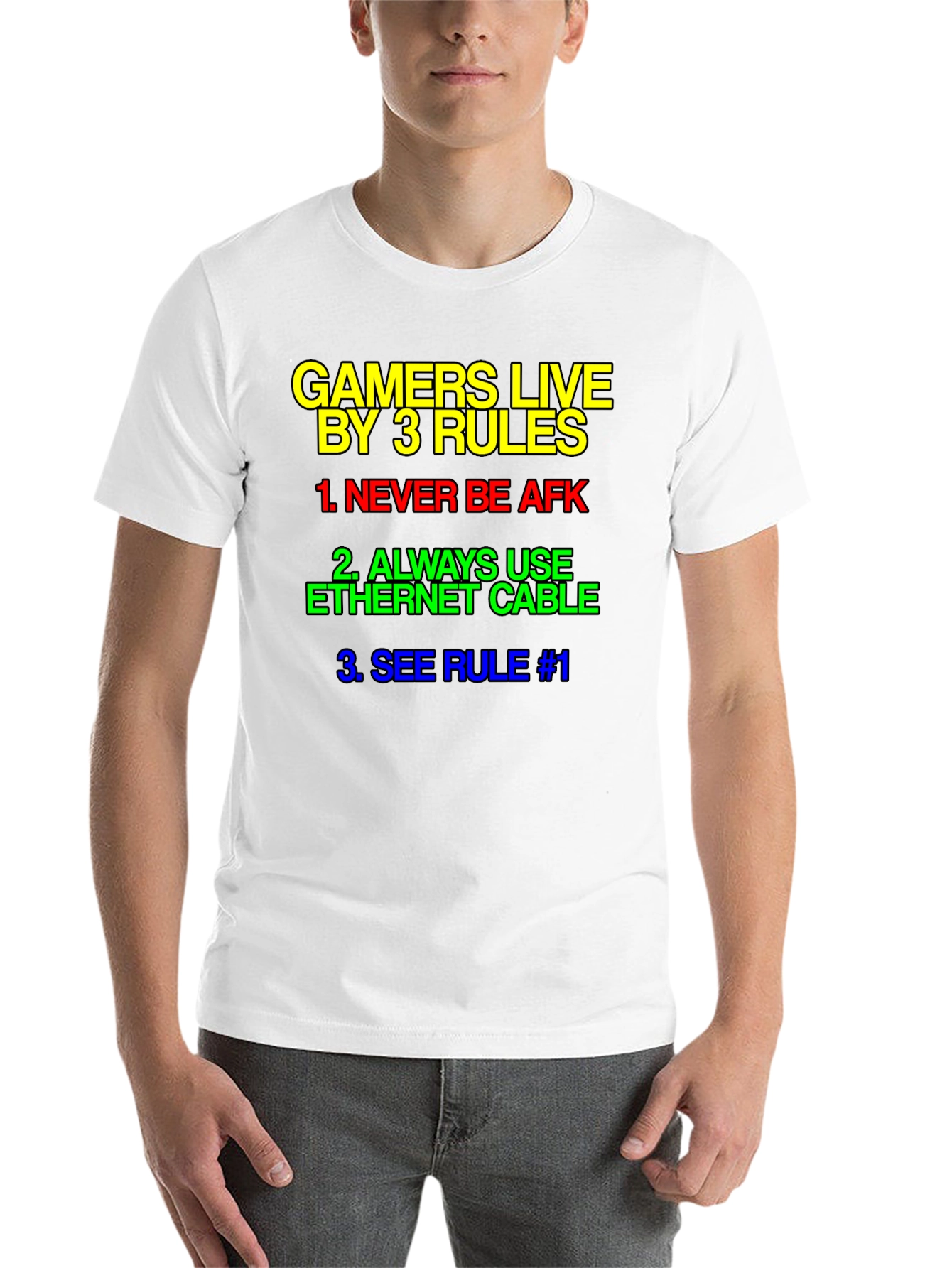 Gamer Rules T-Shirt - Live By 3 Rules Tee