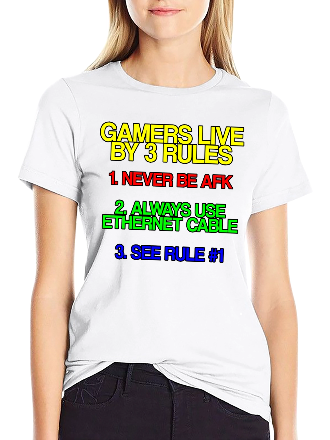 Gamer Rules T-Shirt - Live By 3 Rules Tee