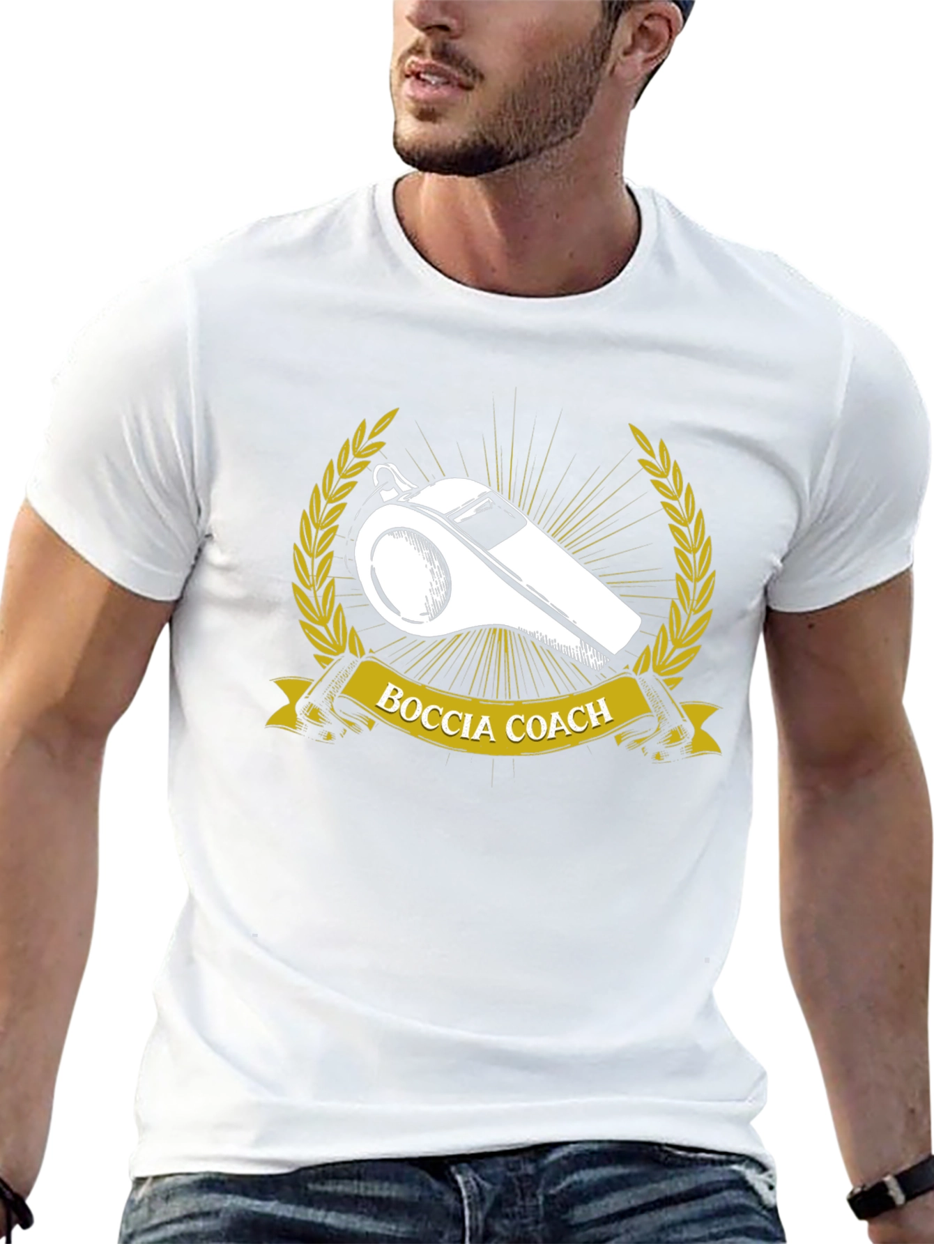 Boccia Coach T-Shirt - Whistle Design