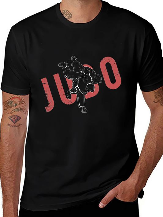 Judo T-Shirt Black Graphic Tee Martial Arts Training