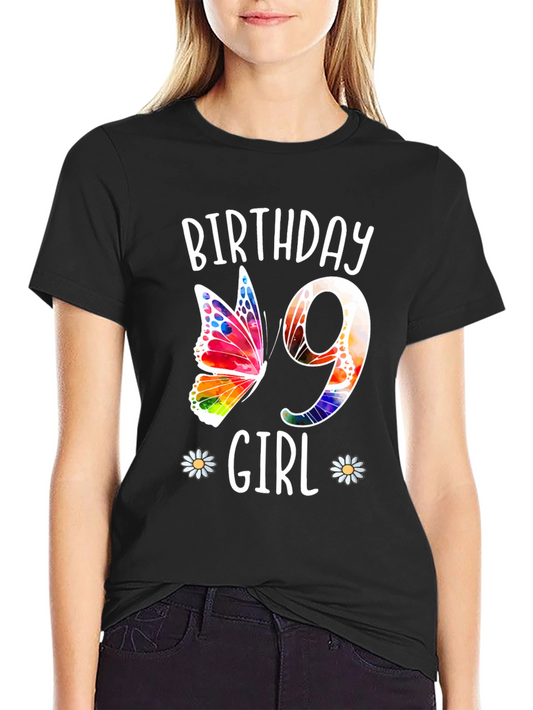 Birthday Girl Number 9 T-Shirt