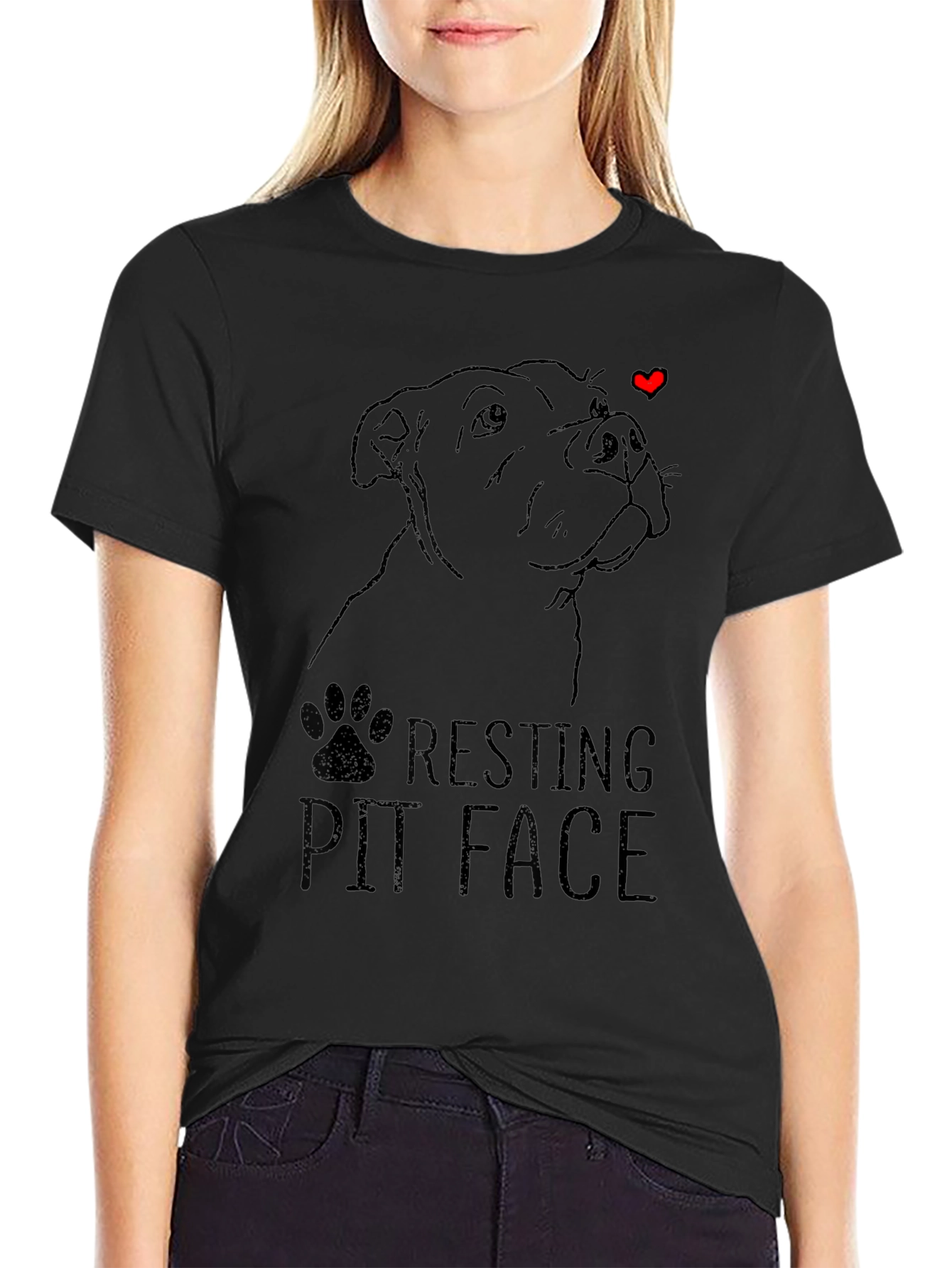 Resting Pit Face Graphic Tee - Unisex Black T-Shirt