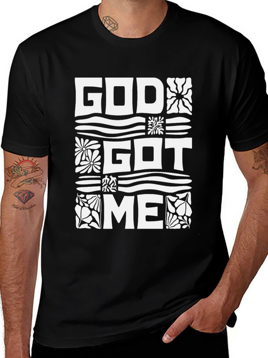 God Got Me T-Shirt Black Crew Neck Tee Christian Apparel