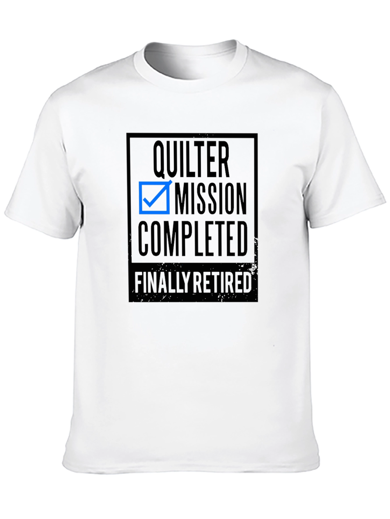 Quilter Mission Completed Black T-Shirt