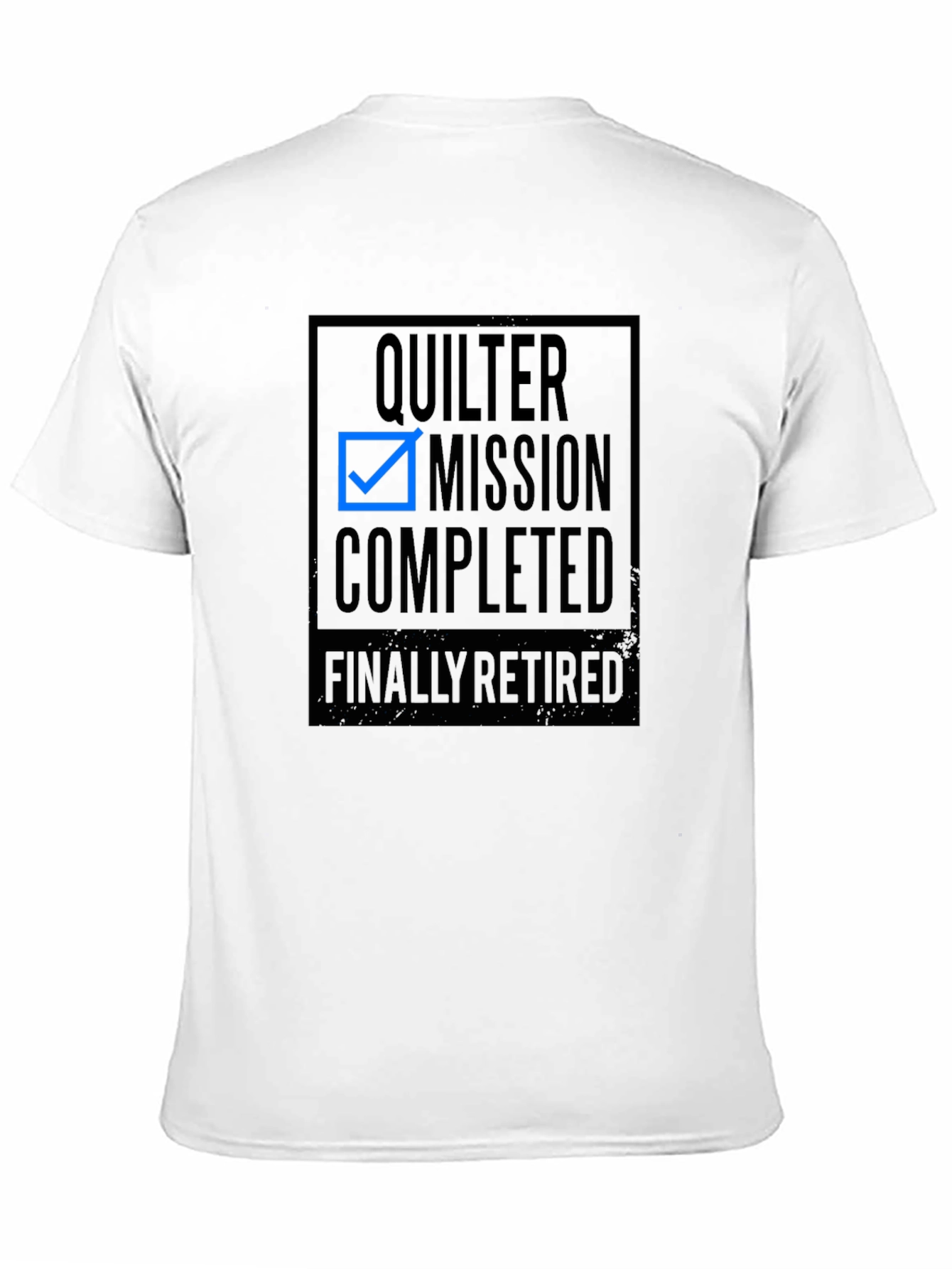 Quilter Mission Completed Black T-Shirt
