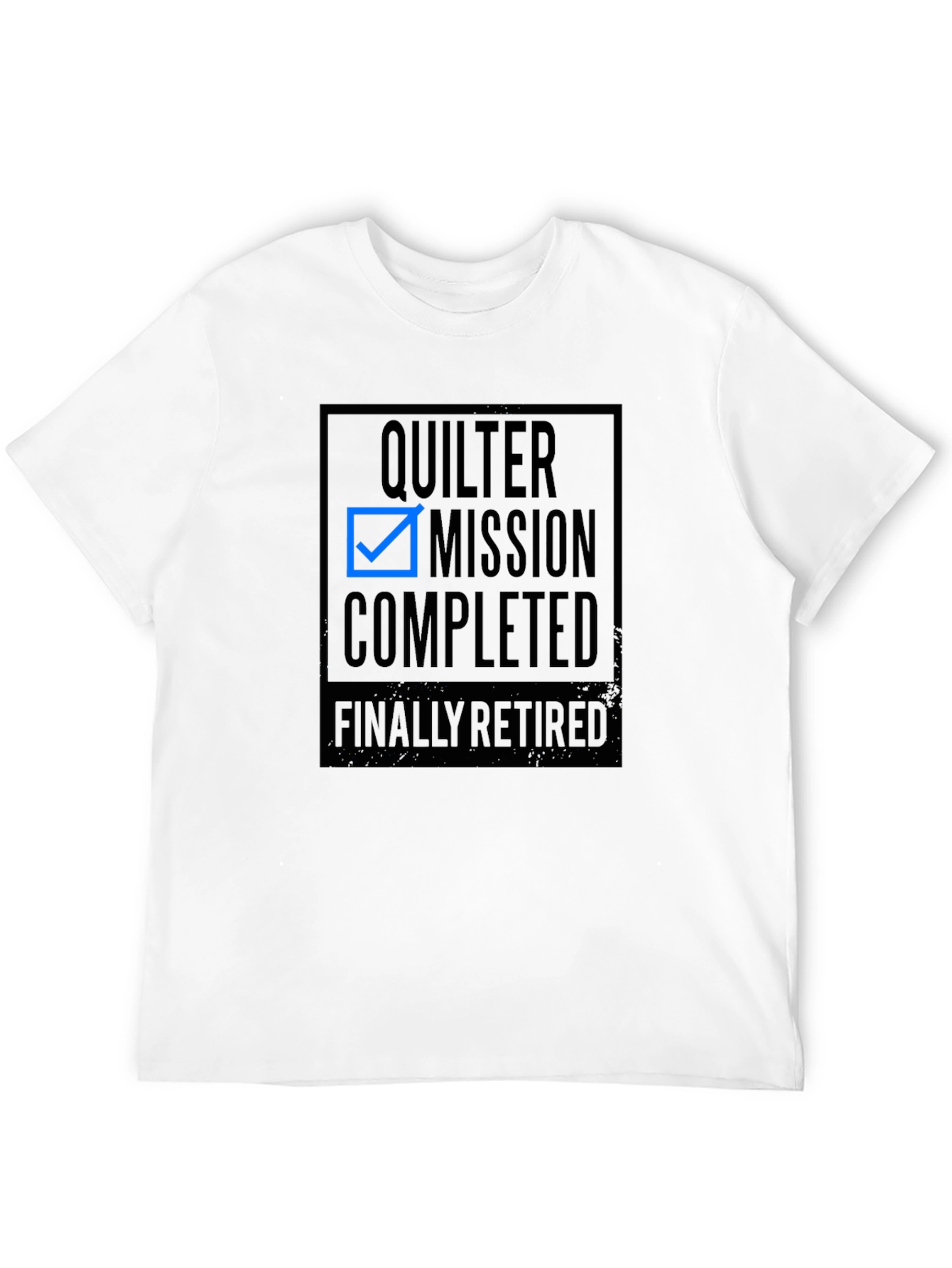 Quilter Mission Completed Black T-Shirt
