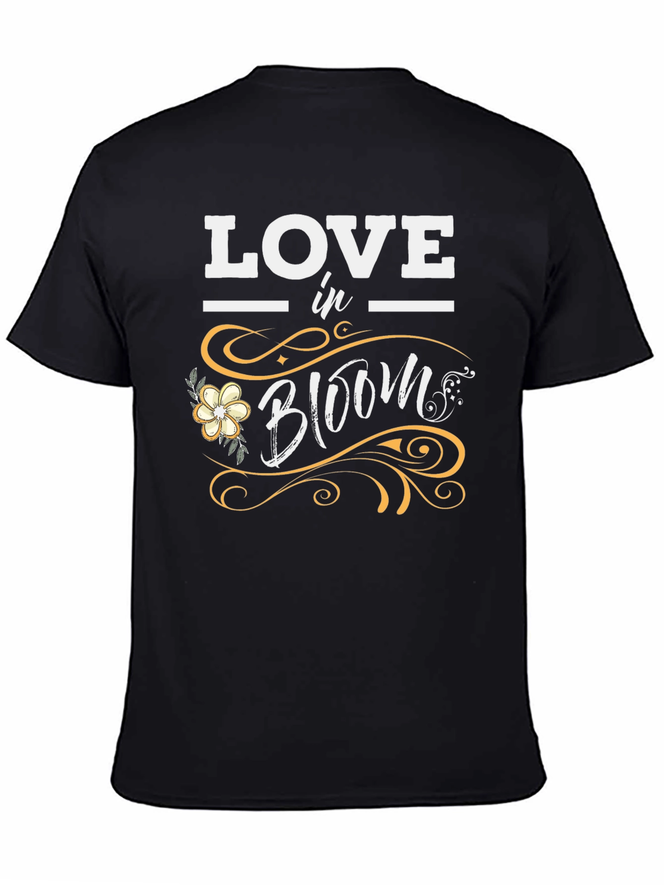 Love in Bloom Graphic Tee - Black