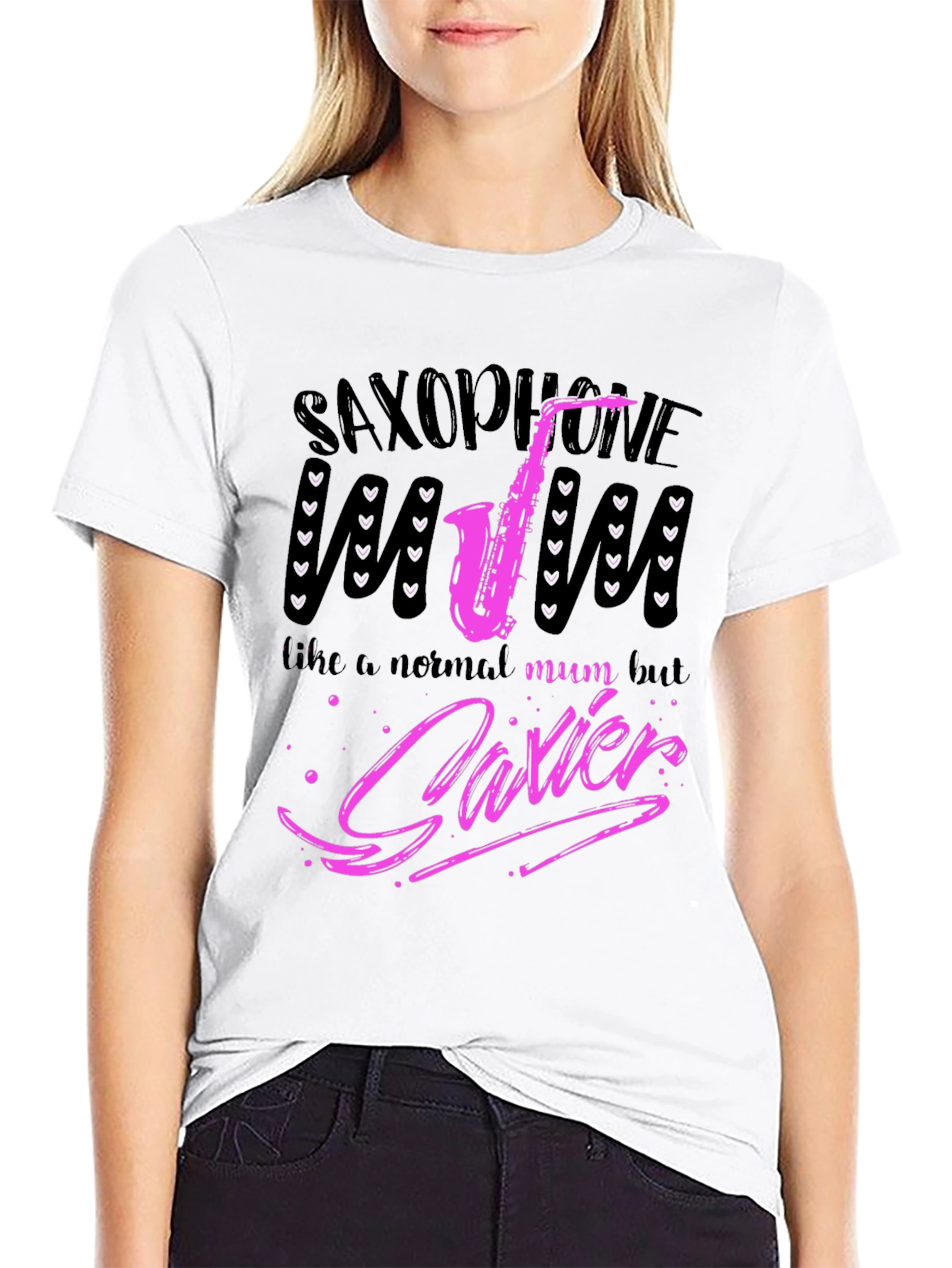 Saxophone Mum Funny Graphic T-Shirt