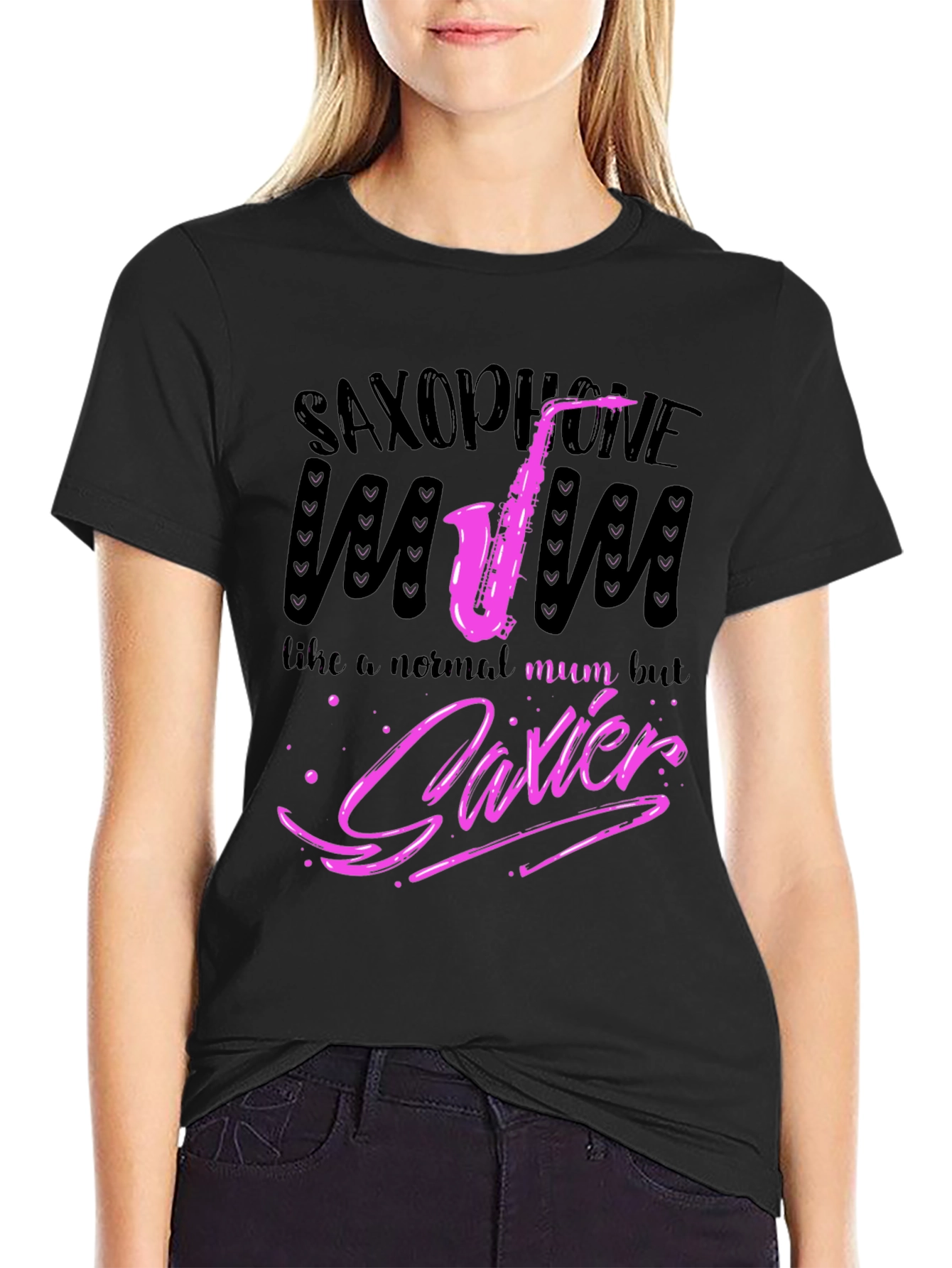 Saxophone Mum Funny Graphic T-Shirt