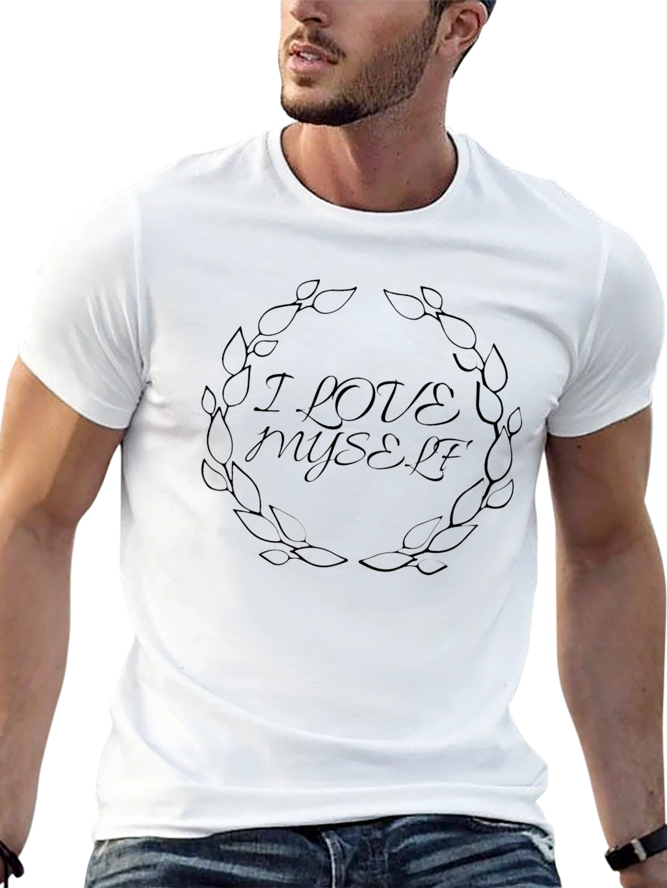 I Love Myself Black Graphic Tee - Self-Love Shirt