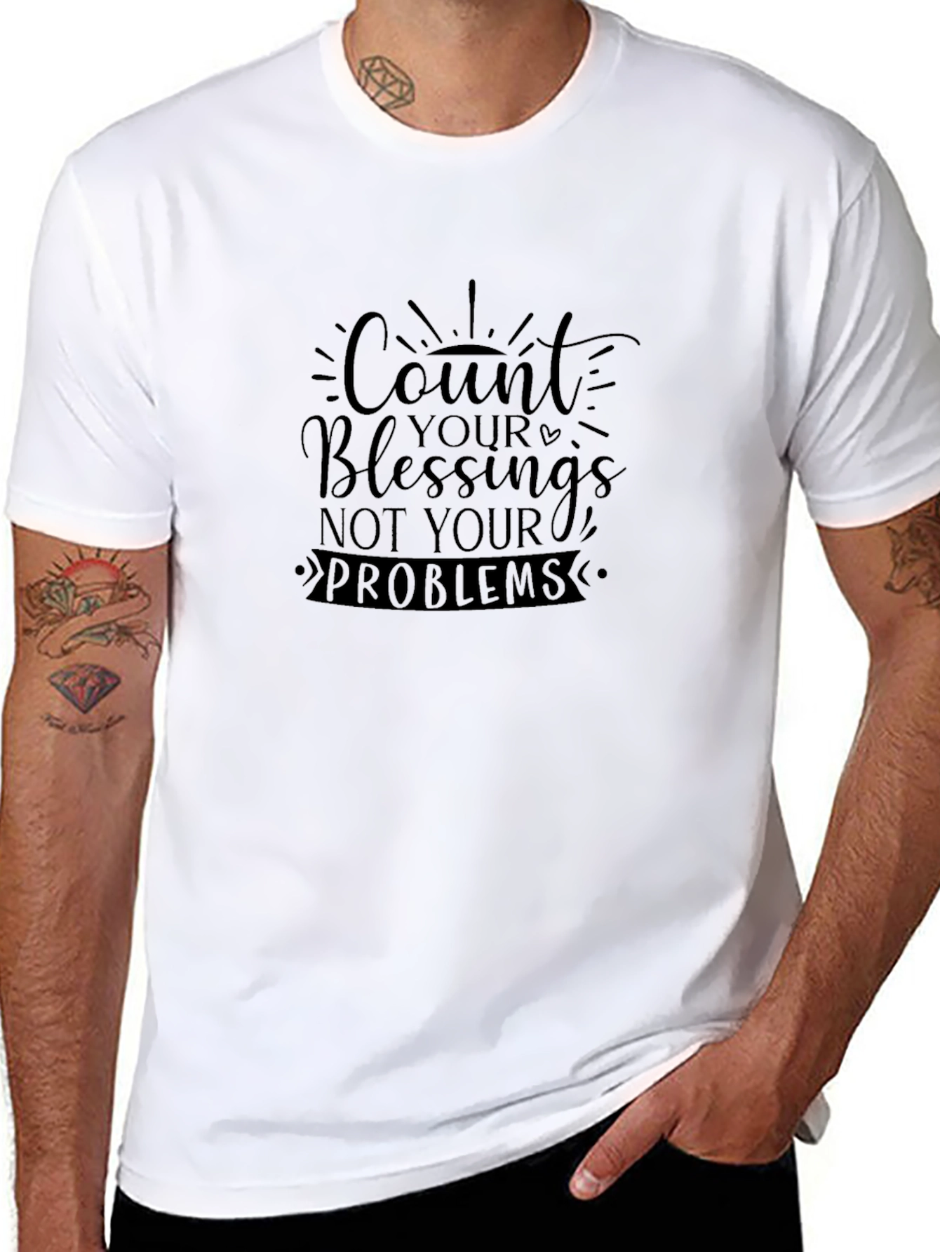Count Your Blessings Graphic Tee - Black