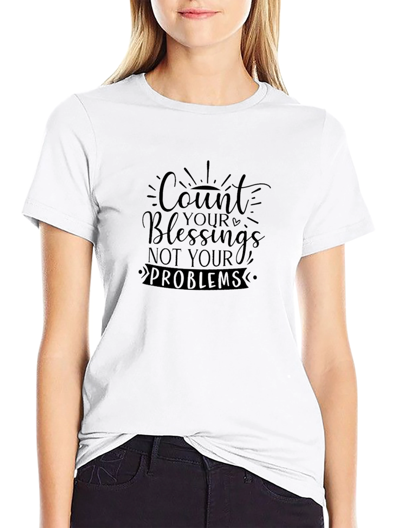 Count Your Blessings Graphic Tee - Black