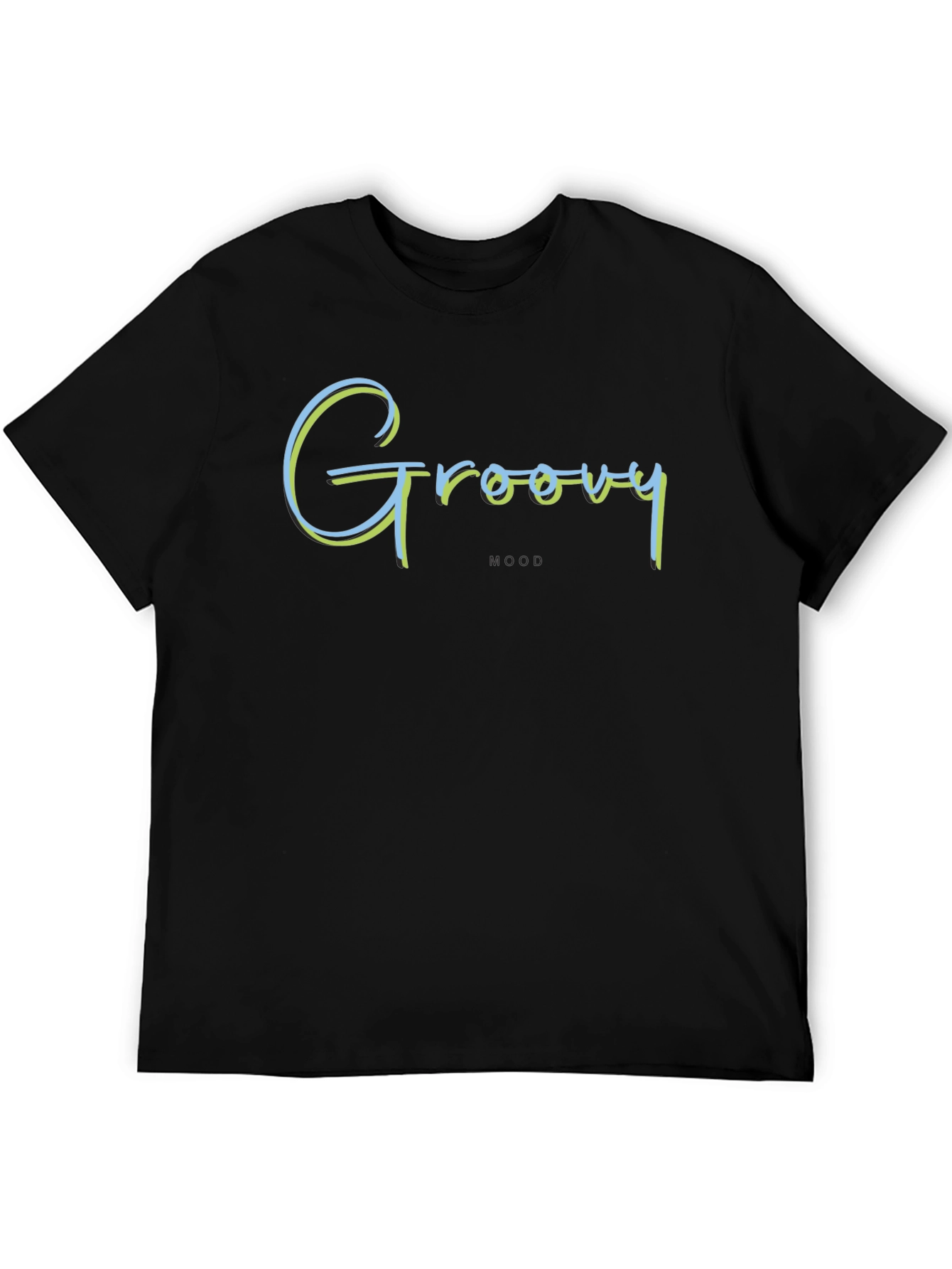 Groovy Mood T-Shirt - Retro Style Black Tee