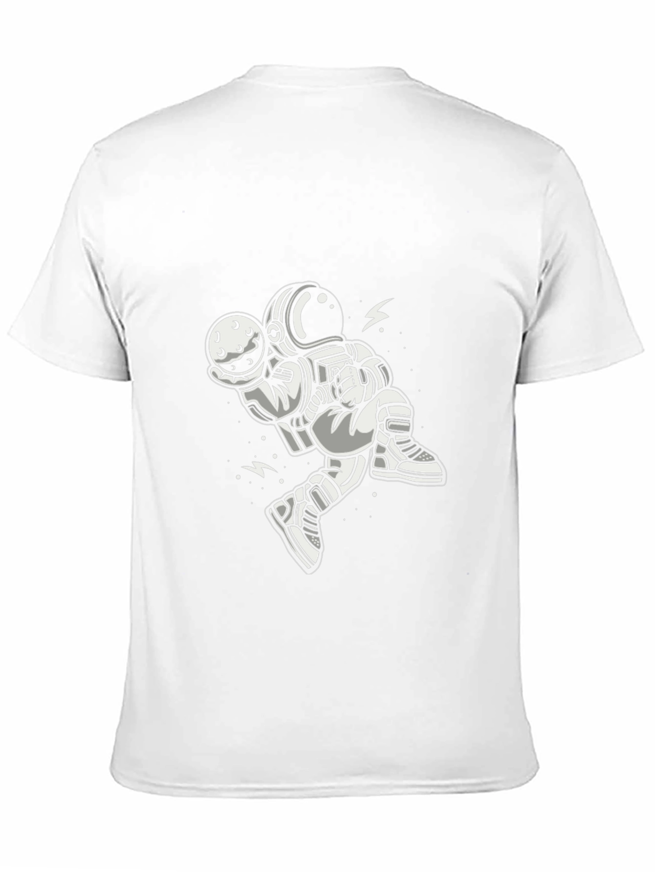 Astronaut Moon Graphic Tee - Black Cotton T-Shirt